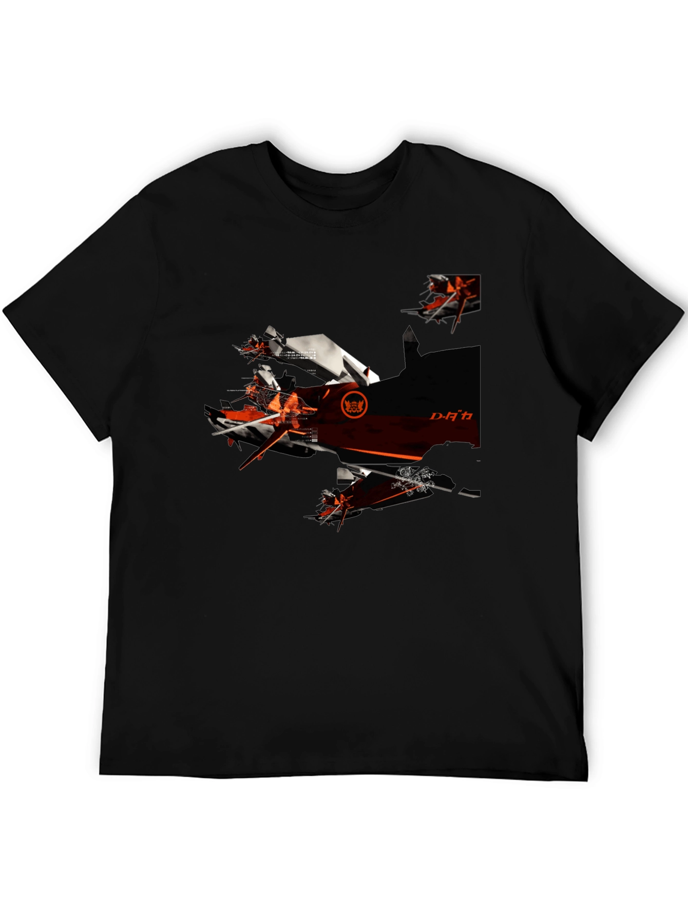 Futuristic Graphic Black T-Shirt