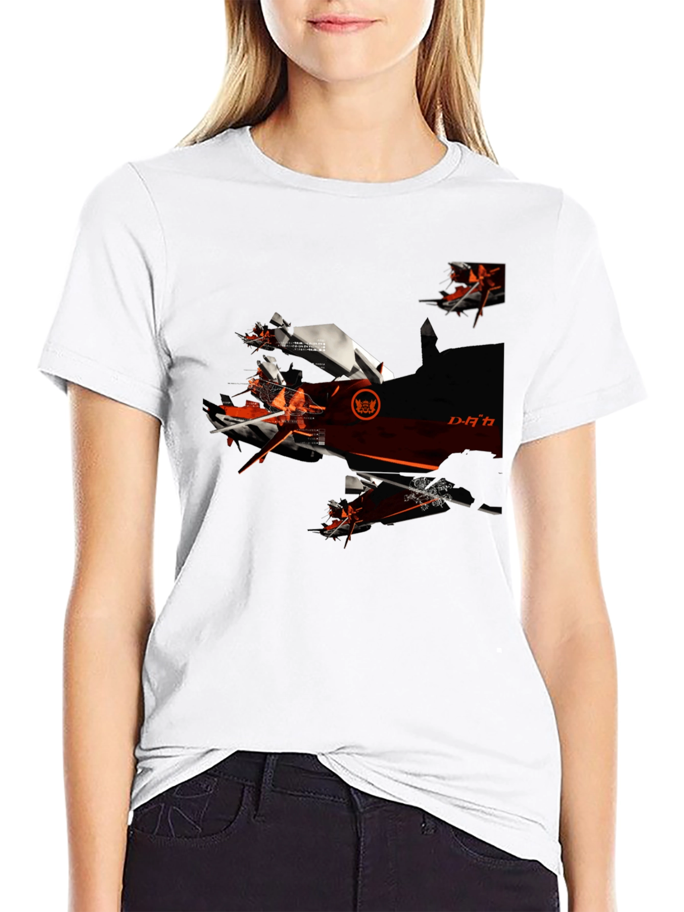 Futuristic Graphic Black T-Shirt