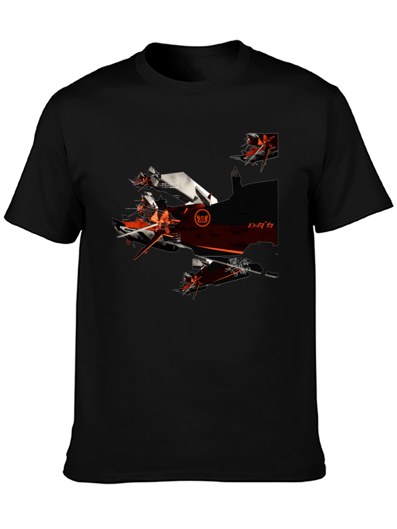 Futuristic Graphic Black T-Shirt