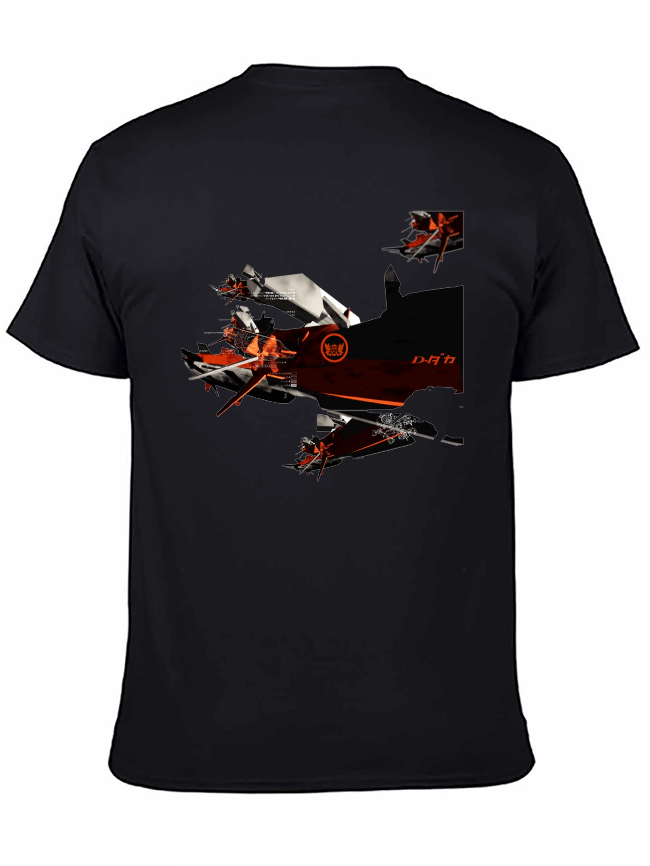 Futuristic Graphic Black T-Shirt