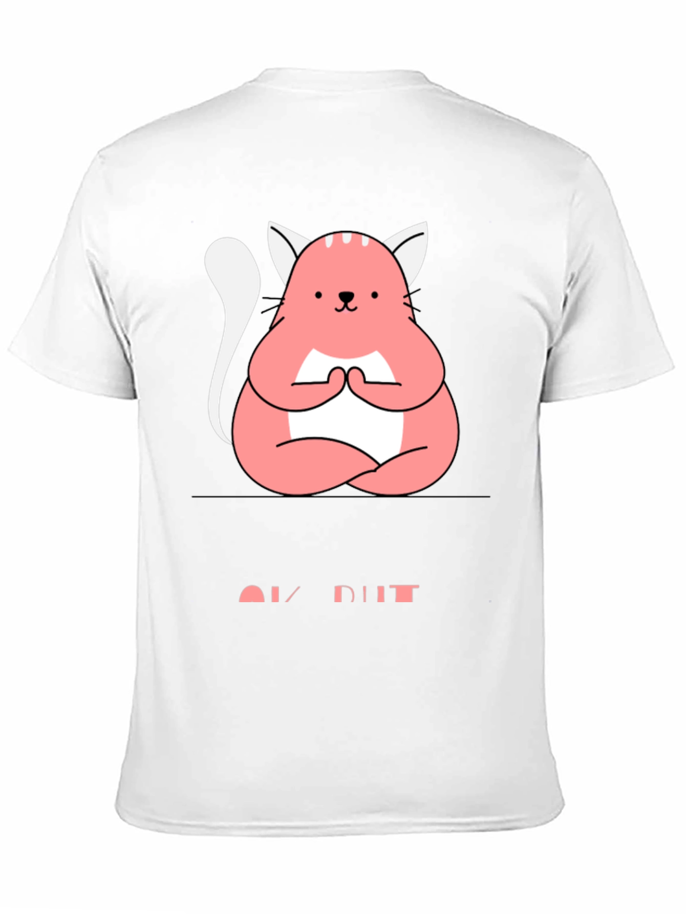 Meditating Cat Graphic Tee - Zen Style Comfort