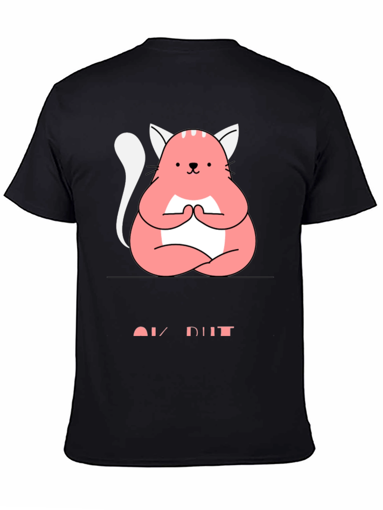 Meditating Cat Graphic Tee - Zen Style Comfort