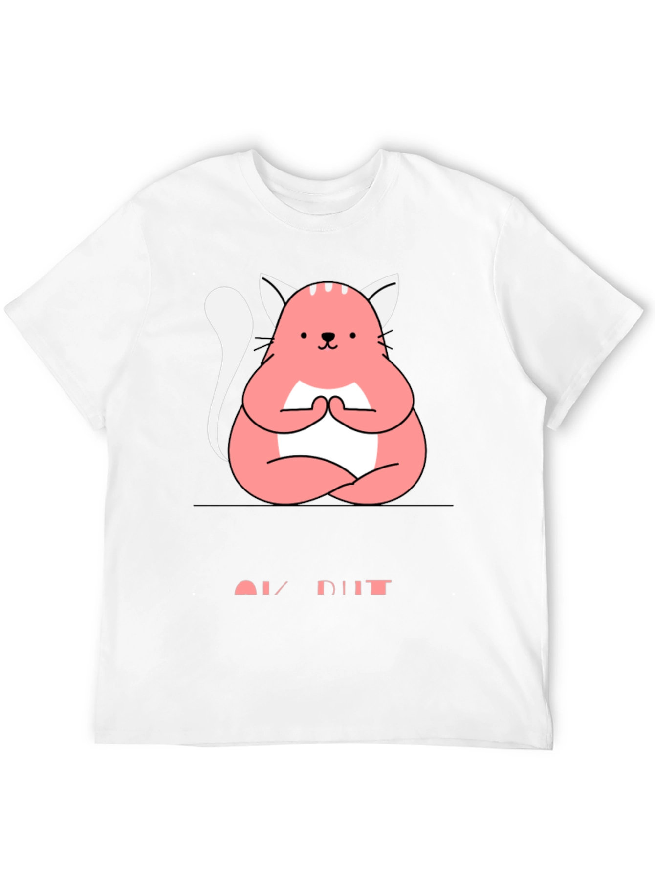 Meditating Cat Graphic Tee - Zen Style Comfort