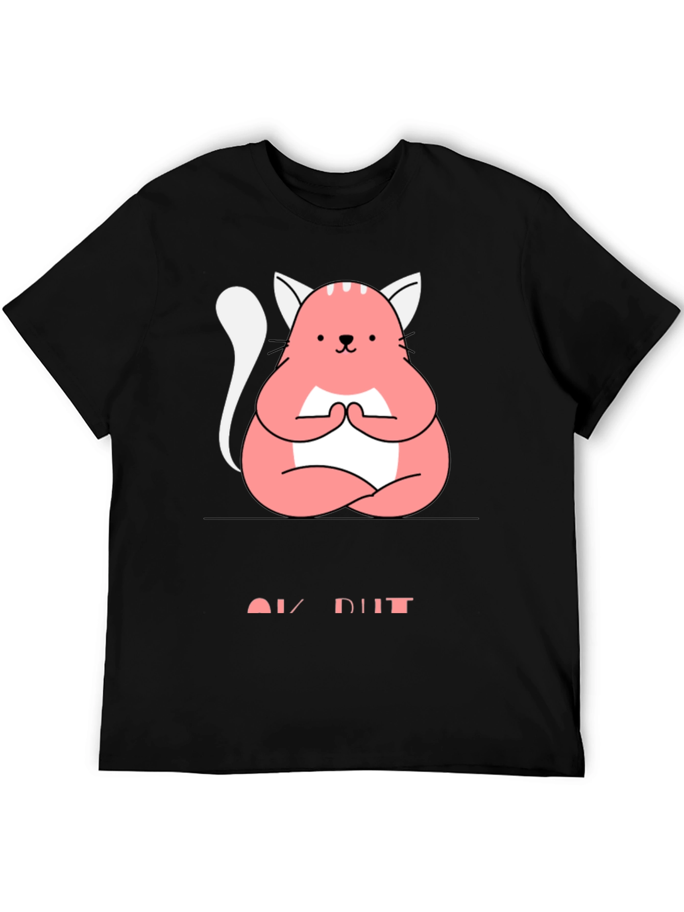 Meditating Cat Graphic Tee - Zen Style Comfort