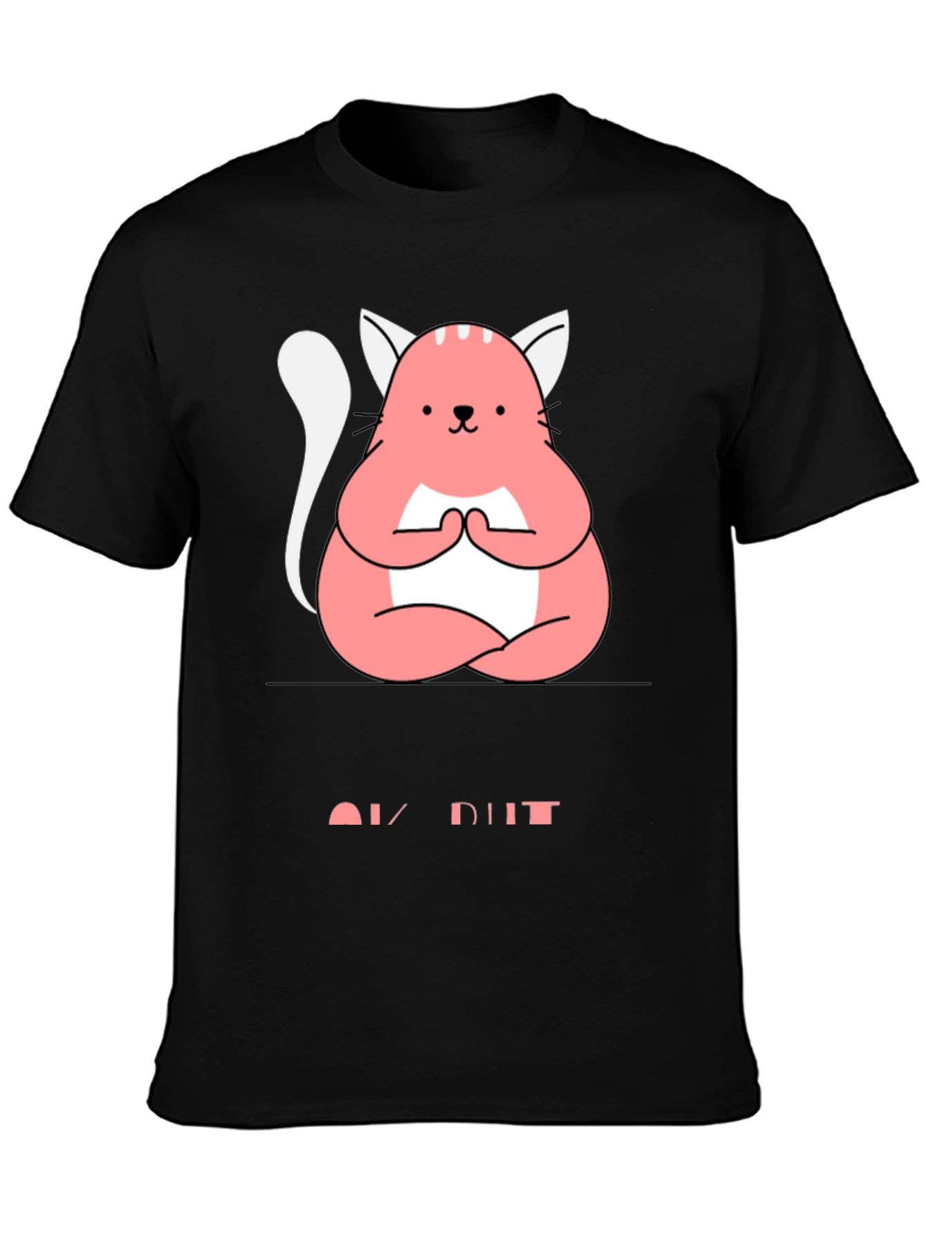 Meditating Cat Graphic Tee - Zen Style Comfort