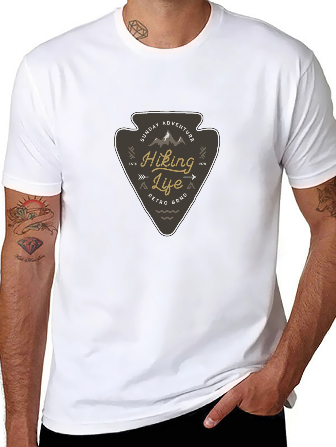 Hiking Life Graphic Tee - Retro Adventure Shirt