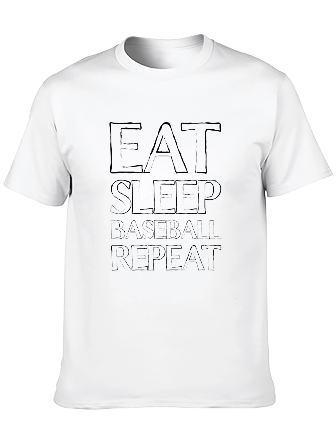 Eat Sleep Baseball Repeat Black T-Shirt
