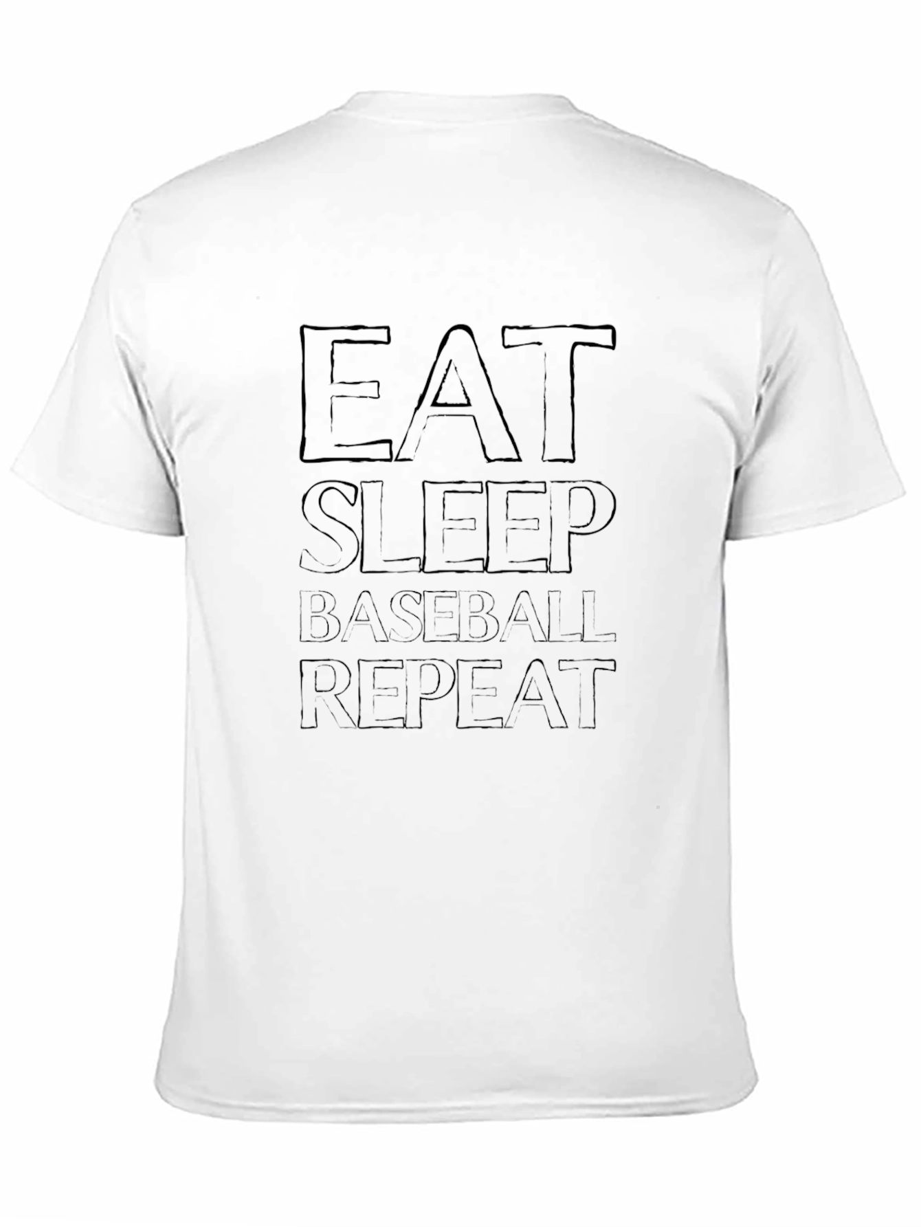 Eat Sleep Baseball Repeat Black T-Shirt