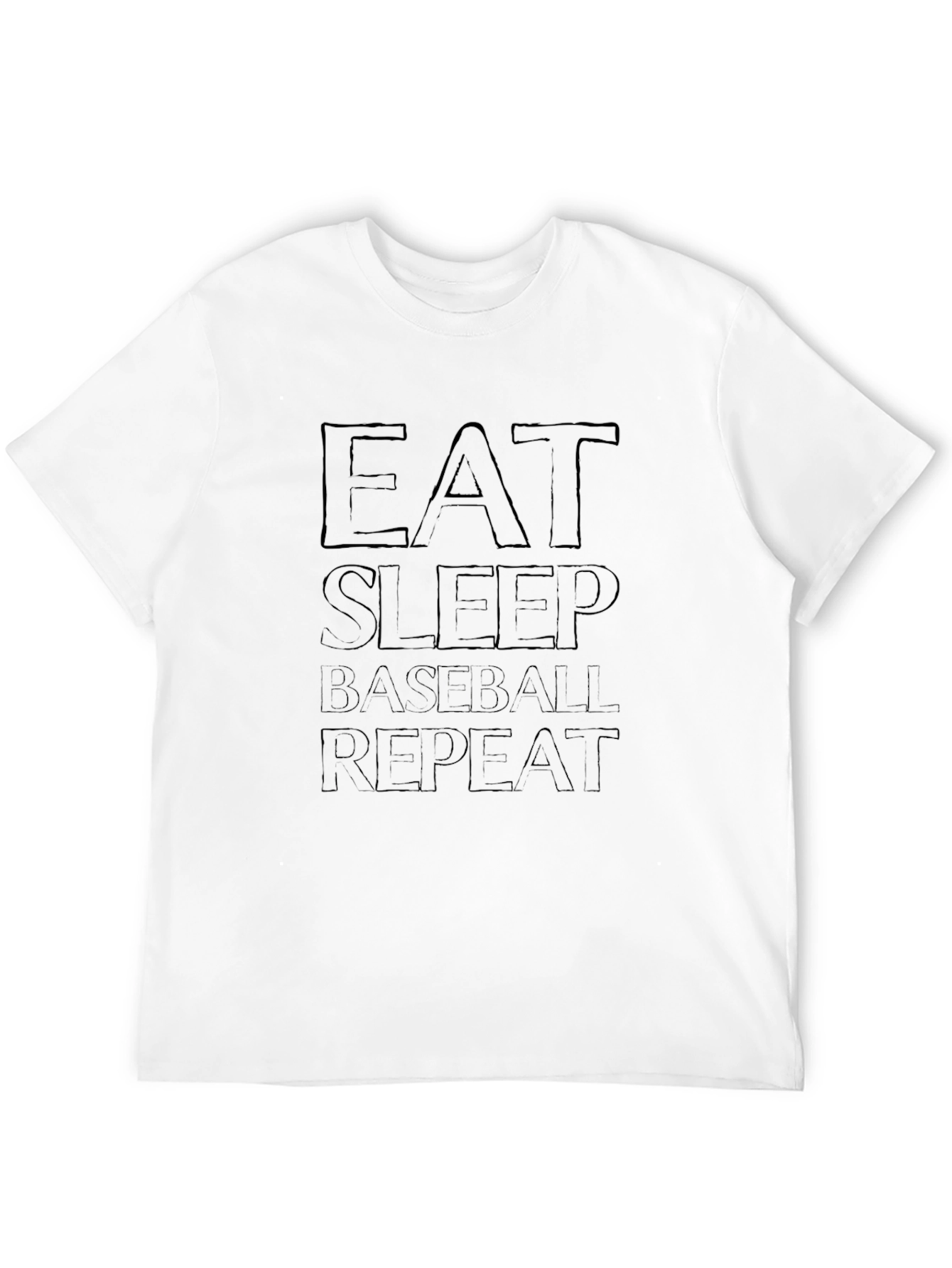 Eat Sleep Baseball Repeat Black T-Shirt