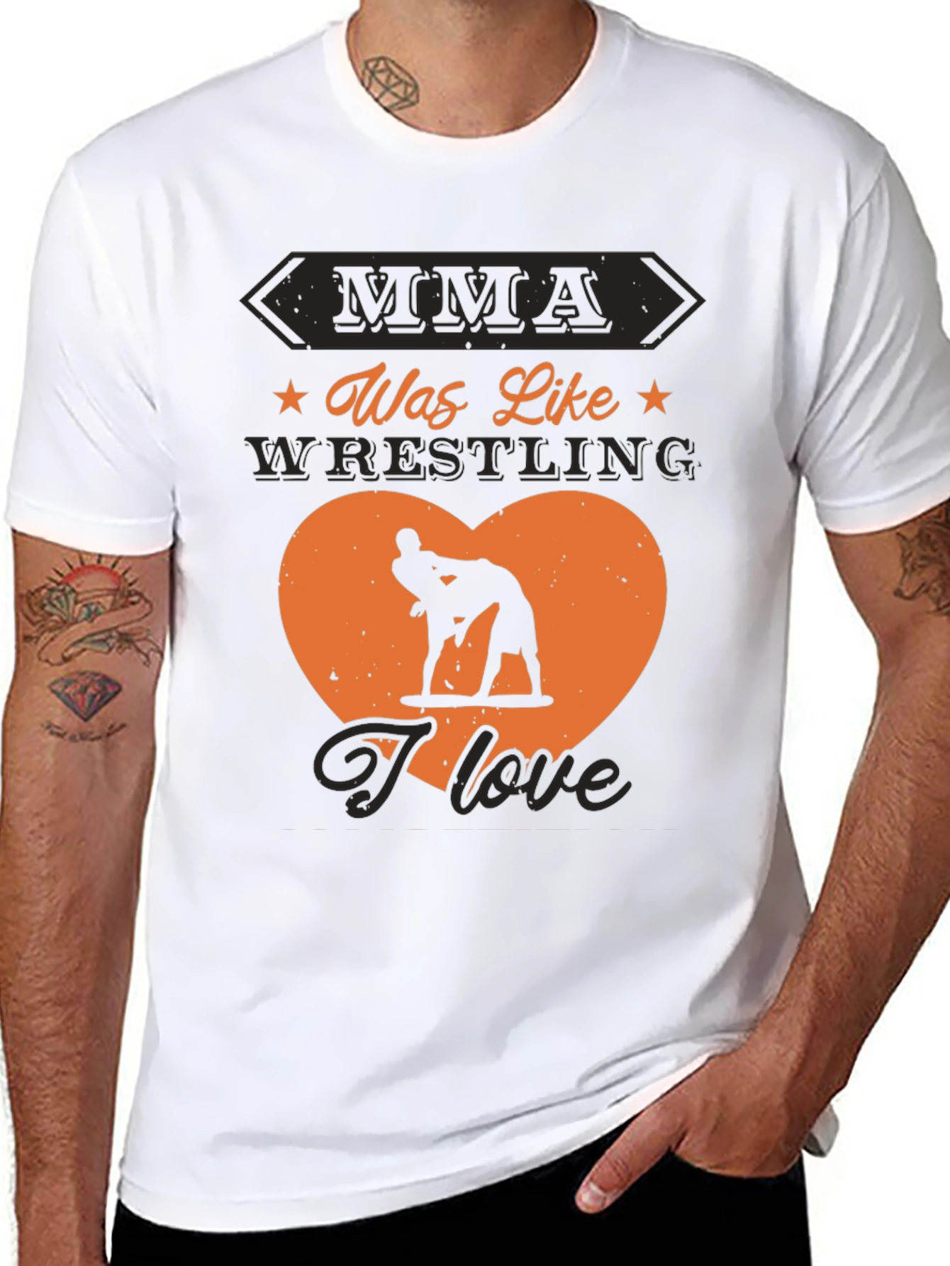 MMA Wrestling Graphic Tee - I Love Wrestling