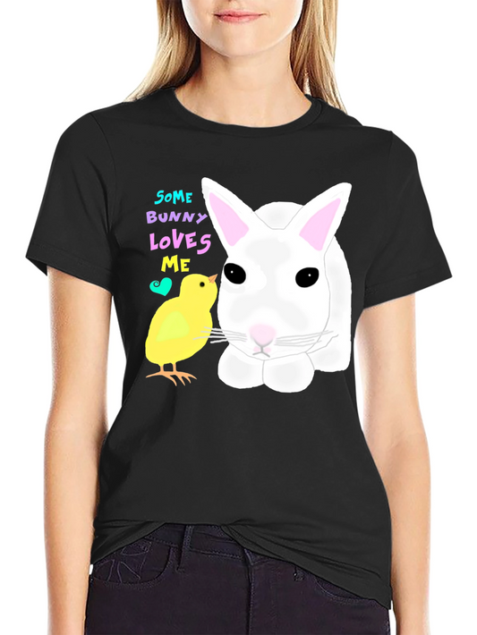 Easter Bunny and Chick Graphic T-Shirt