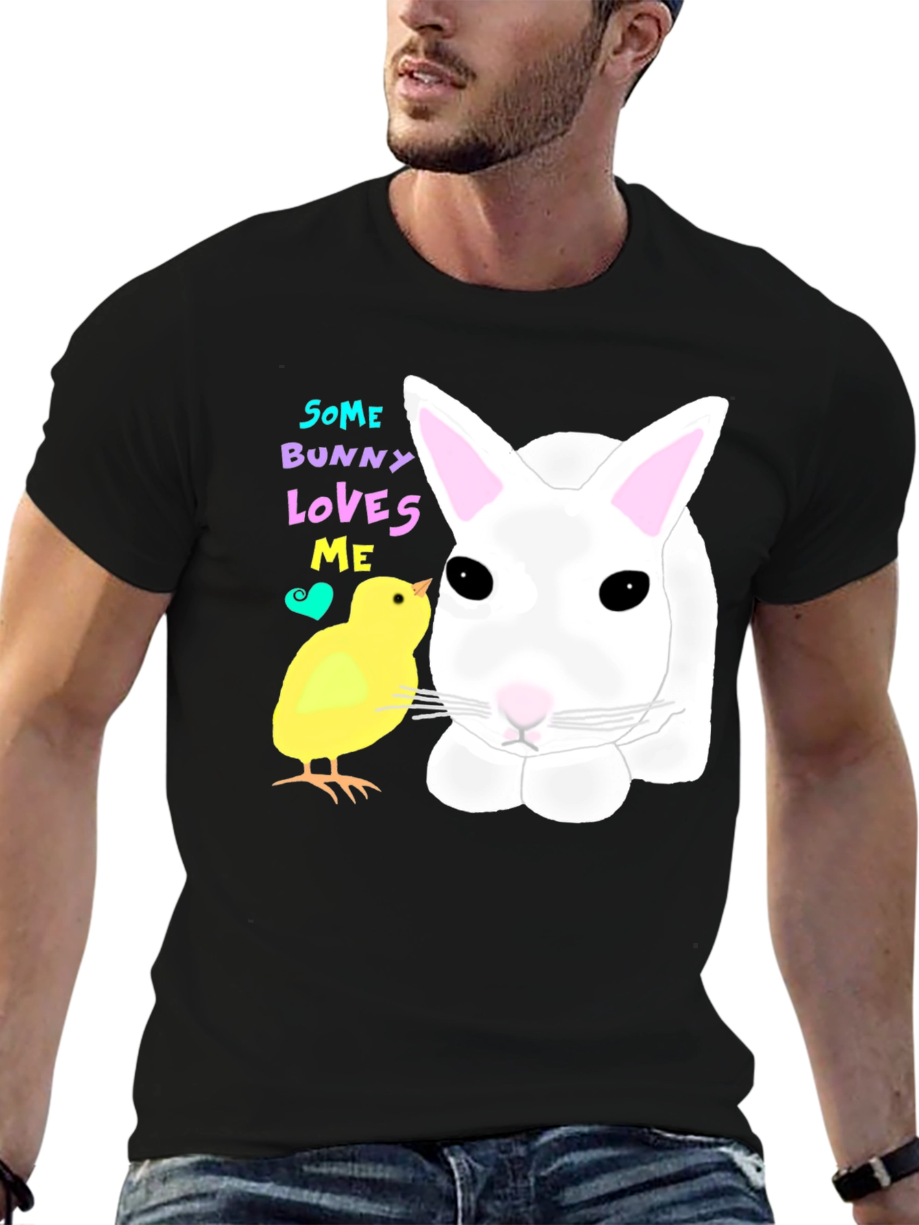 Easter Bunny and Chick Graphic T-Shirt
