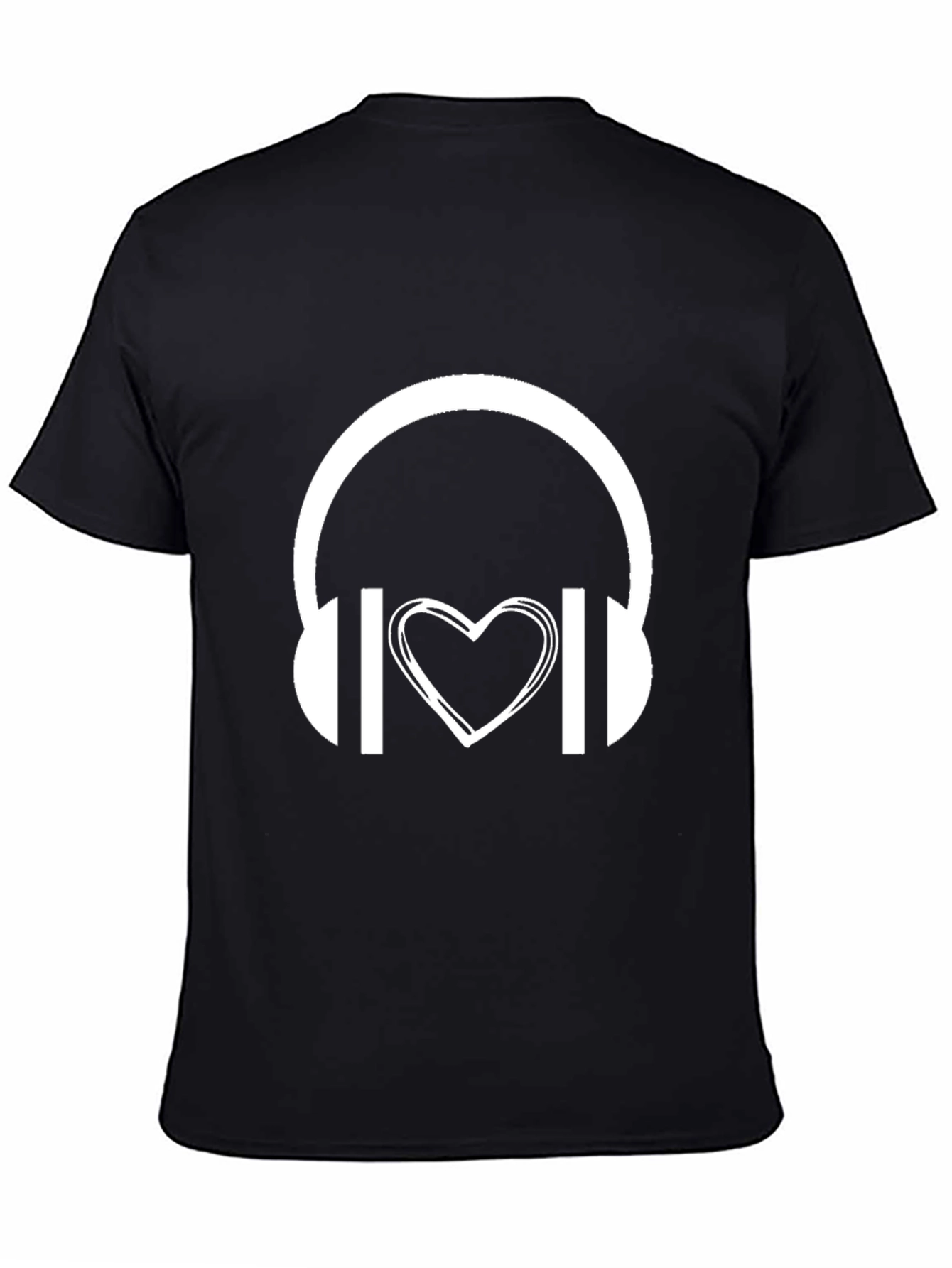 Music Lover Graphic Tee - Headphones Heart
