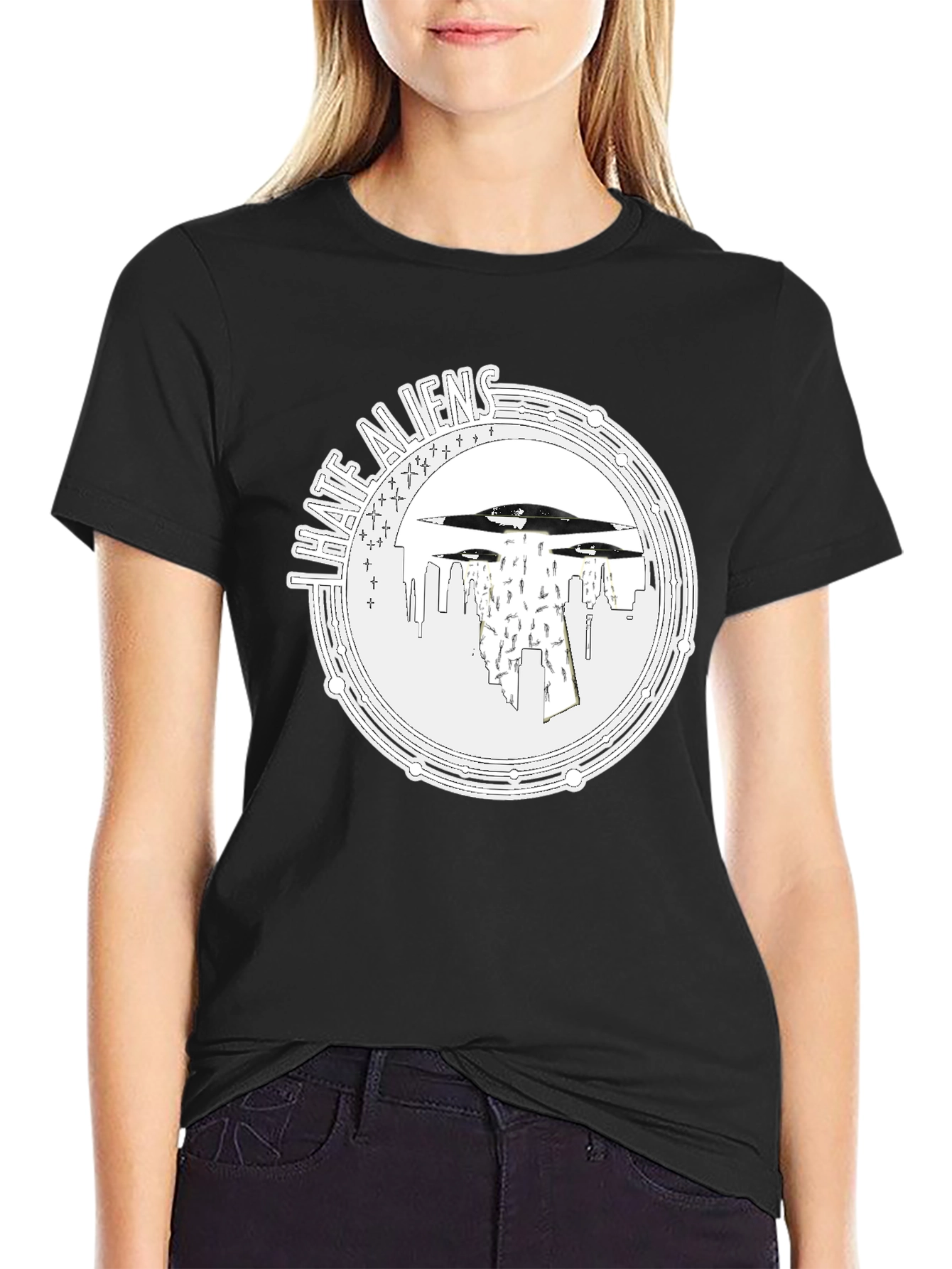 I Hate Aliens UFO T-Shirt