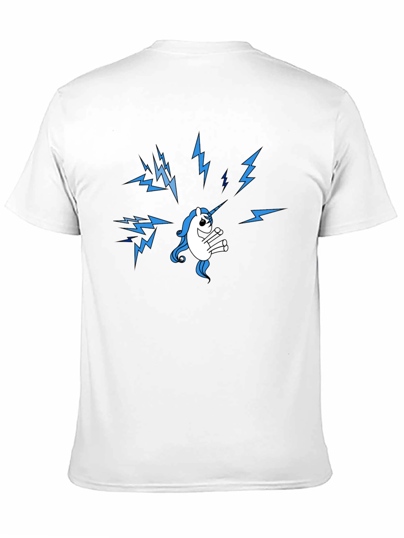 Unicorn Lightning Bolt Graphic Black T-Shirt