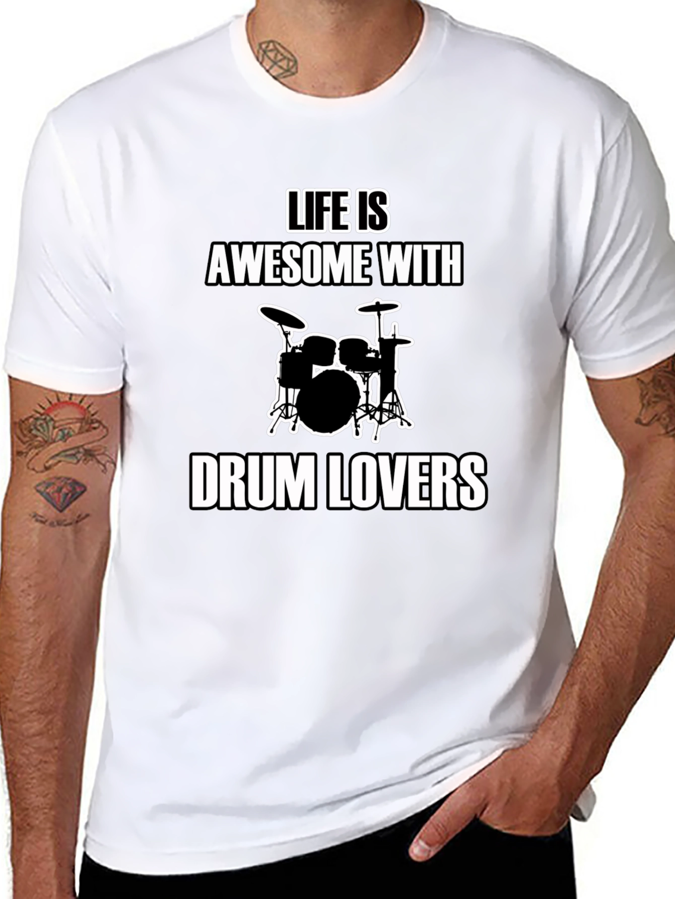 Life Is Awesome With Drum Lovers T-Shirt