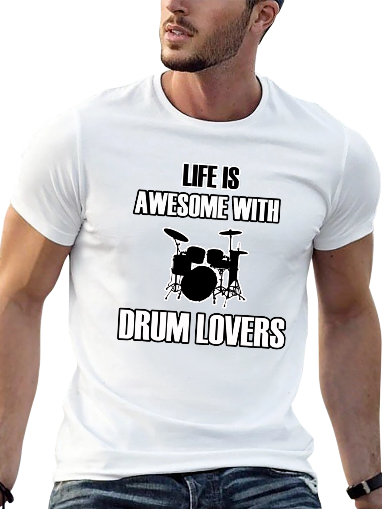 Life Is Awesome With Drum Lovers T-Shirt