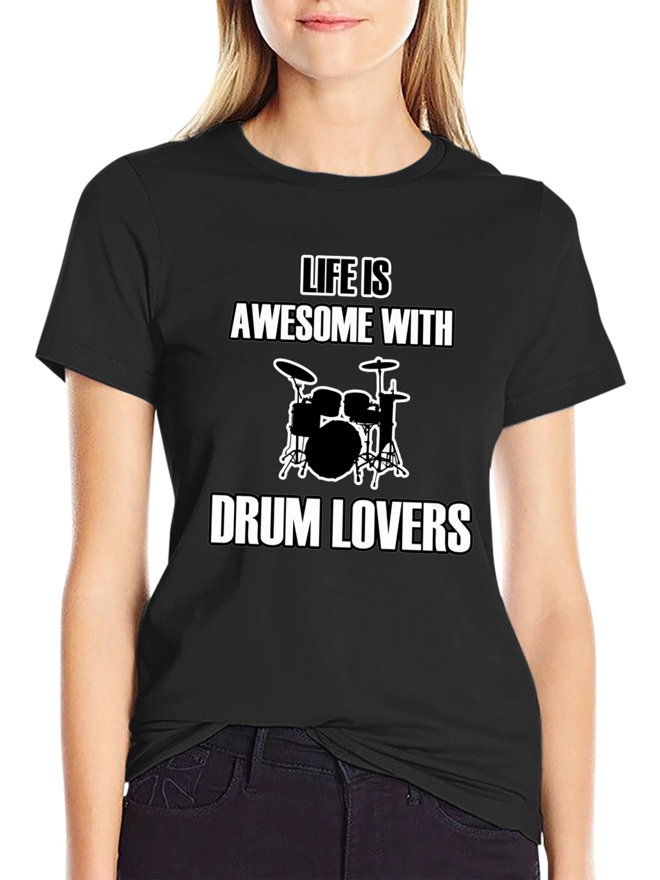 Life Is Awesome With Drum Lovers T-Shirt