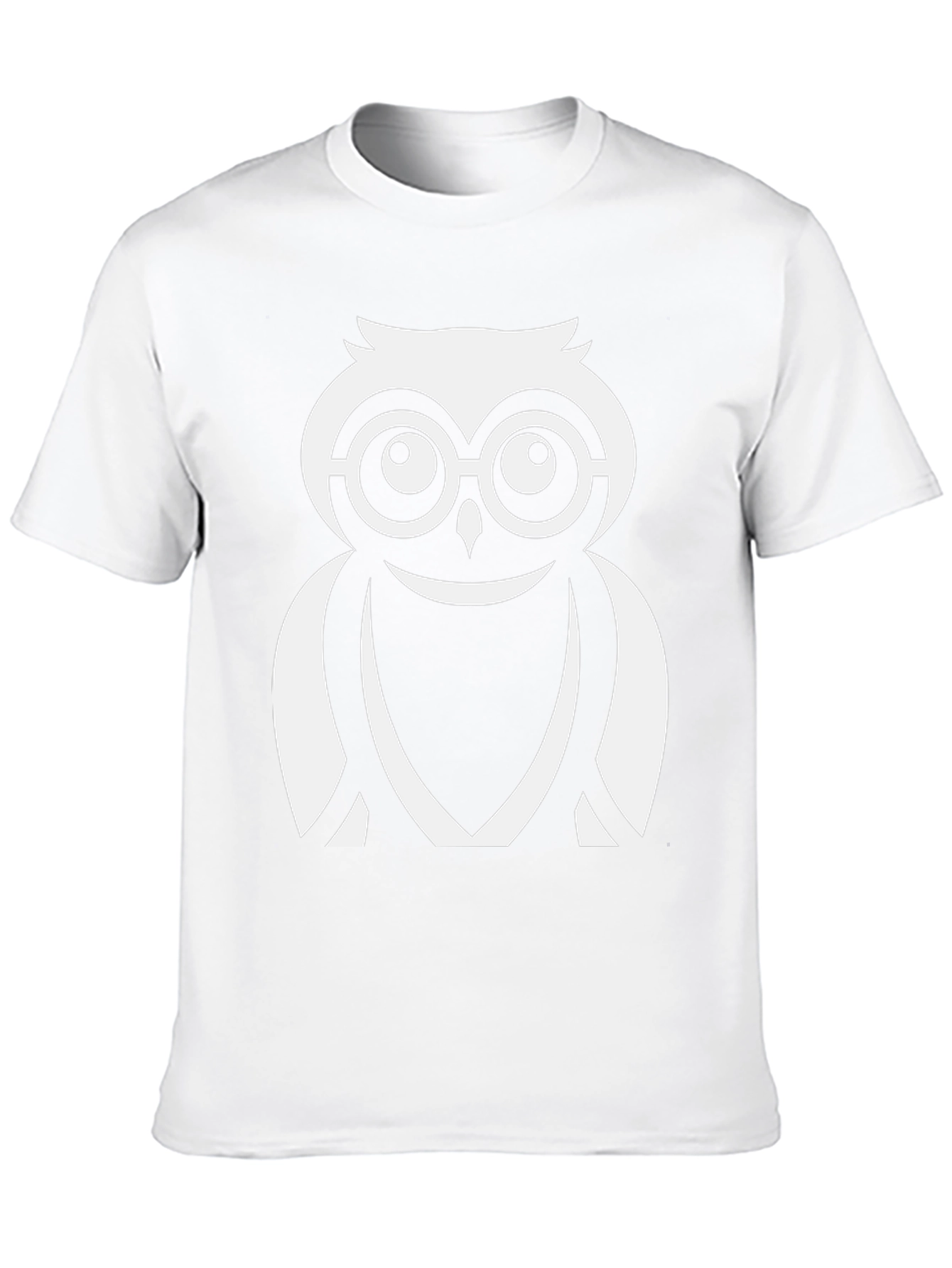 Cool Owl Graphic Tee - Black Cotton Blend