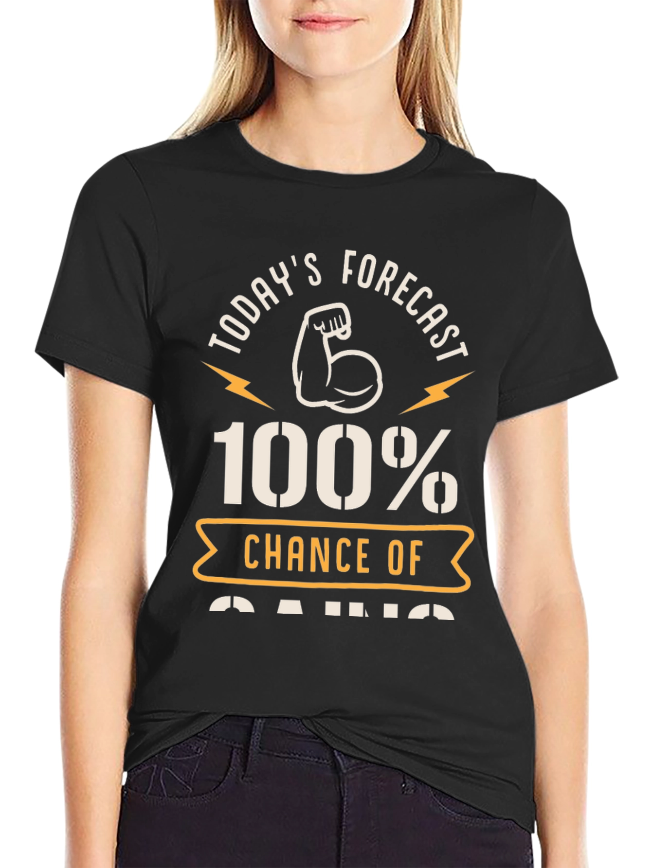 100% Chance of Gains Fitness T-Shirt