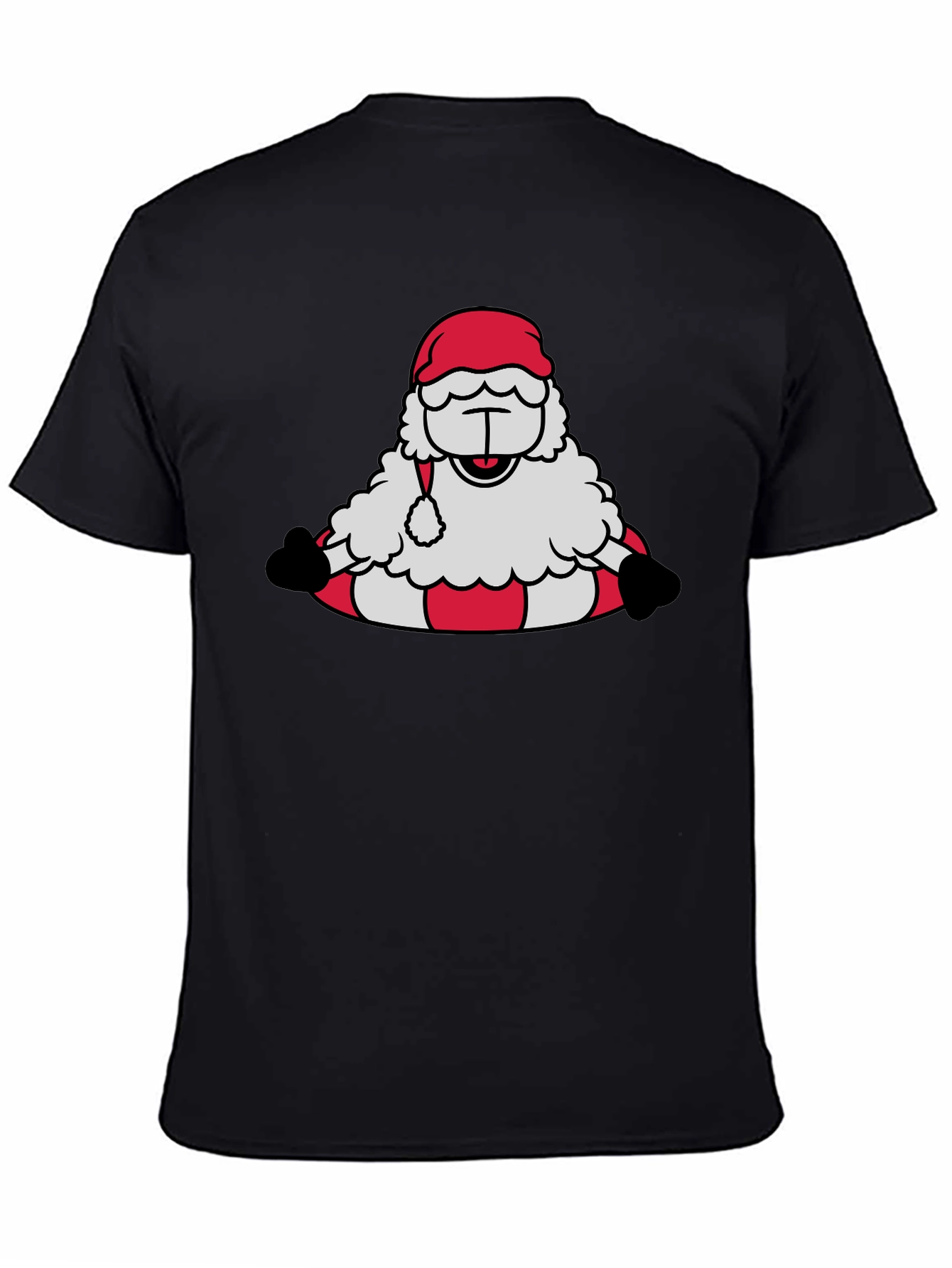 Santa Sheep Graphic Tee - Holiday T-Shirt