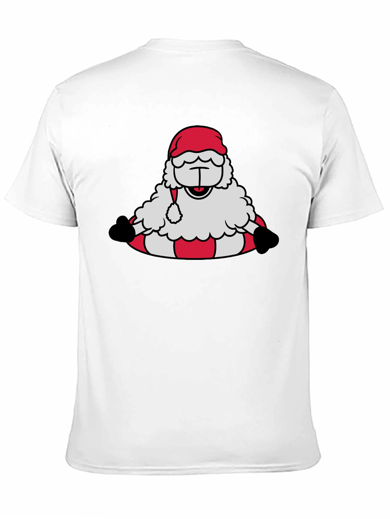 Santa Sheep Graphic Tee - Holiday T-Shirt