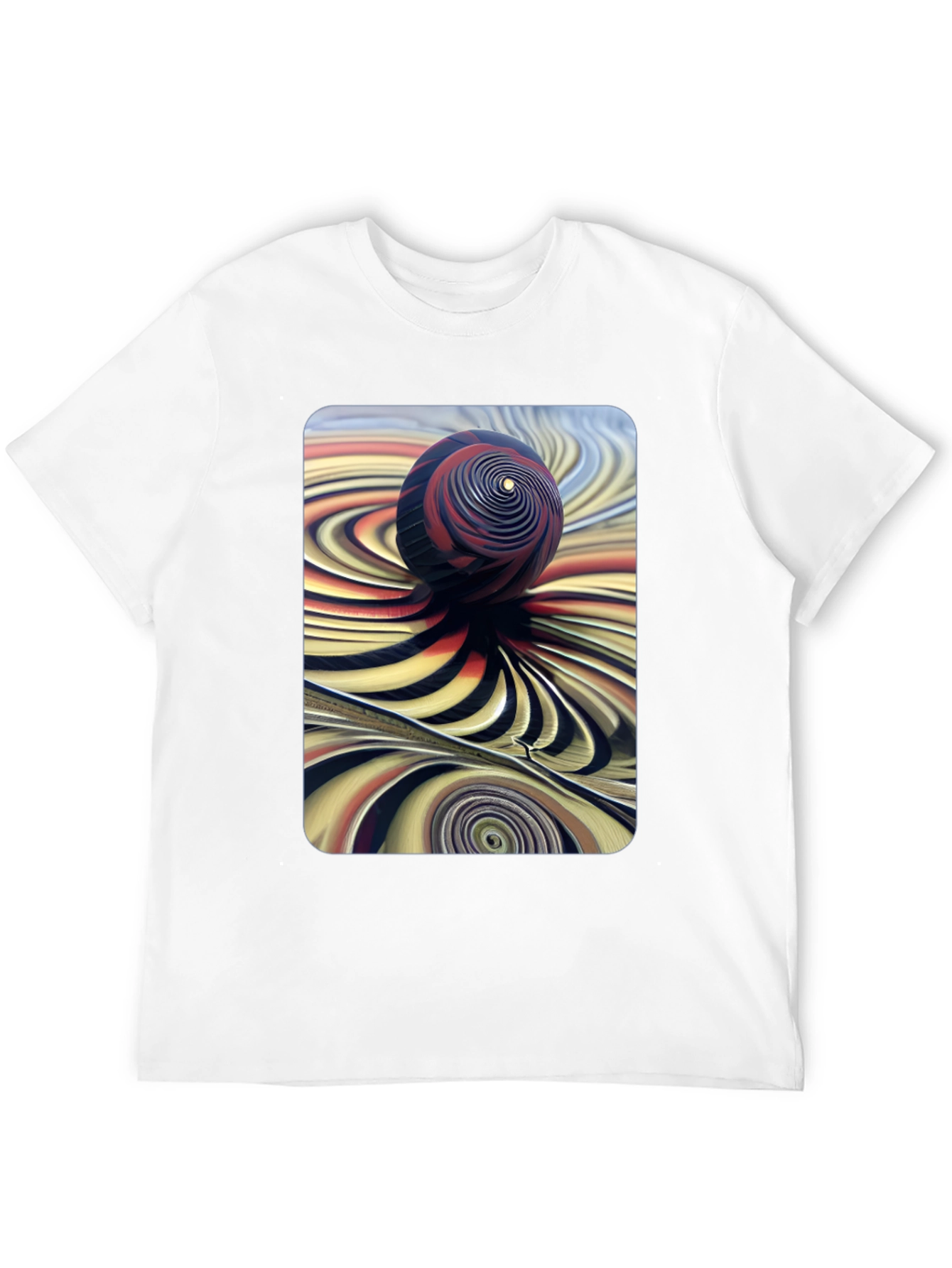 Abstract Swirl Sphere Graphic Tee