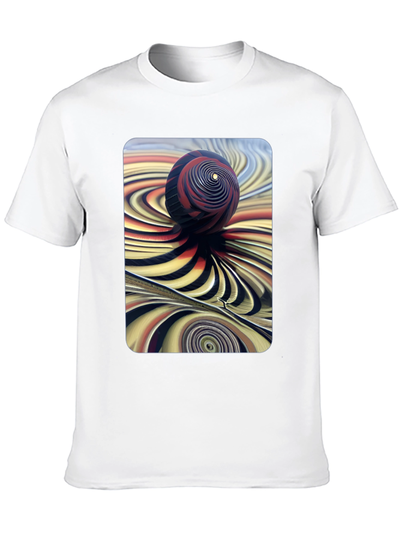 Abstract Swirl Sphere Graphic Tee