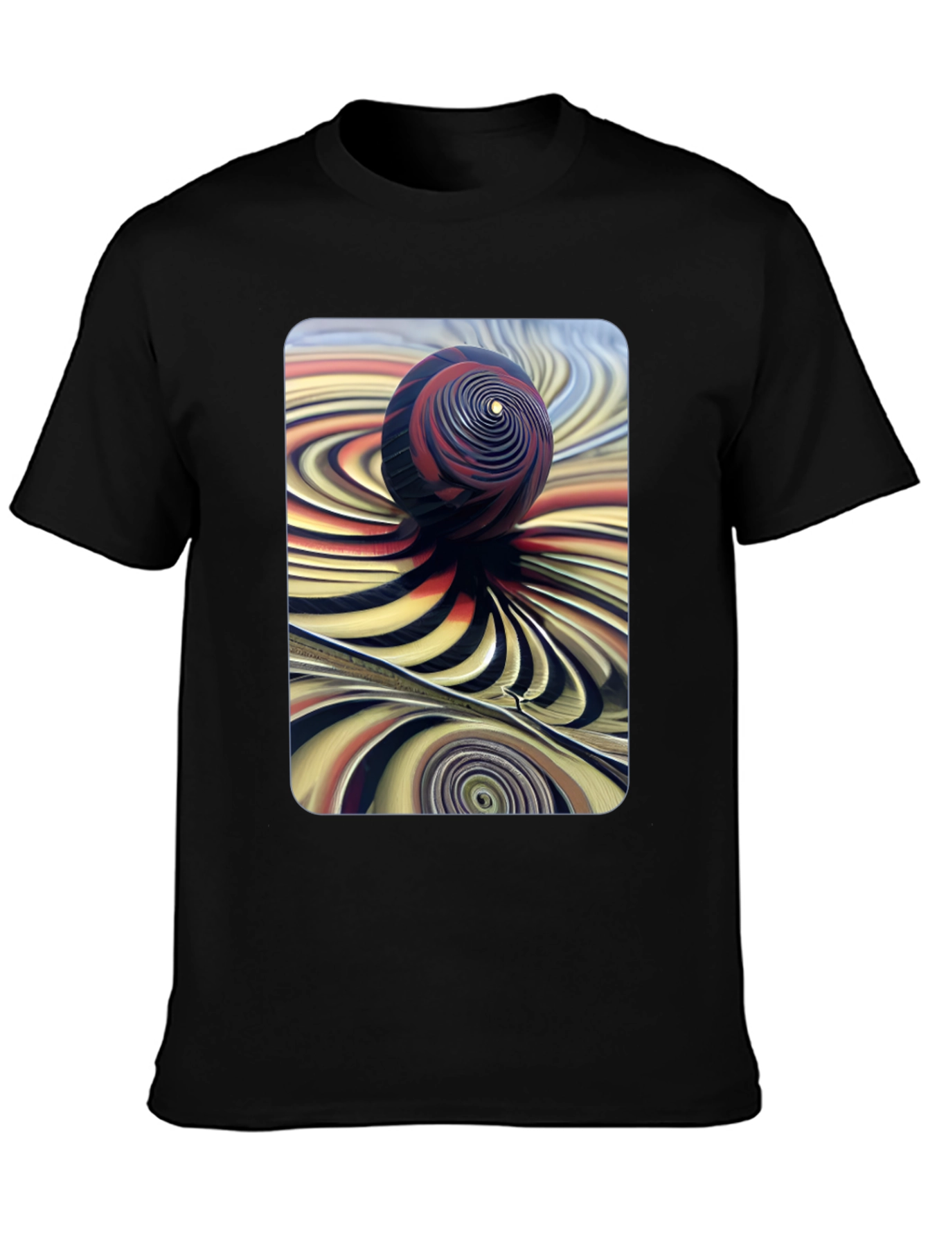 Abstract Swirl Sphere Graphic Tee