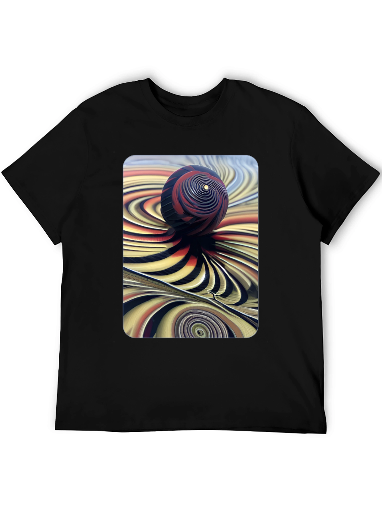 Abstract Swirl Sphere Graphic Tee
