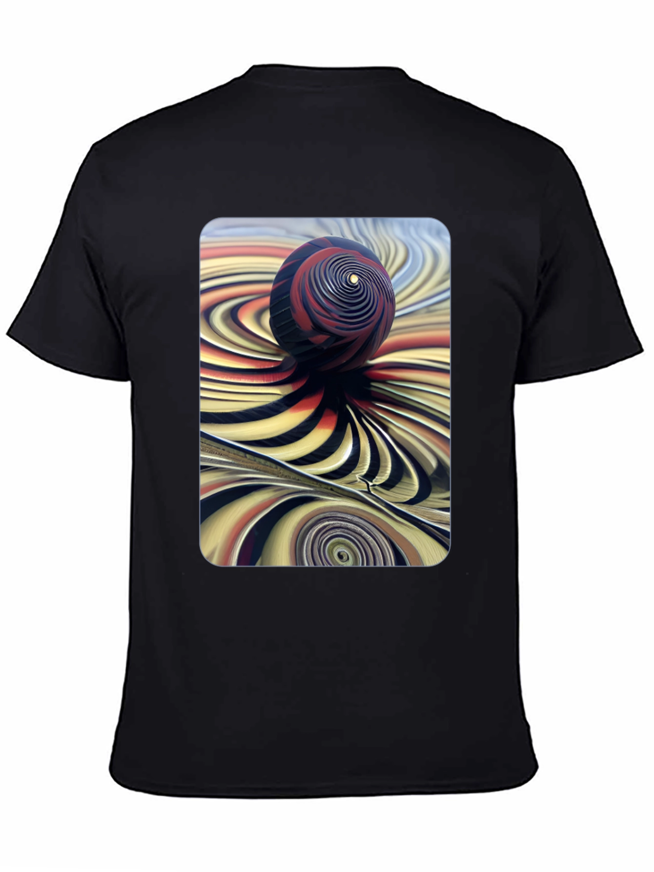 Abstract Swirl Sphere Graphic Tee