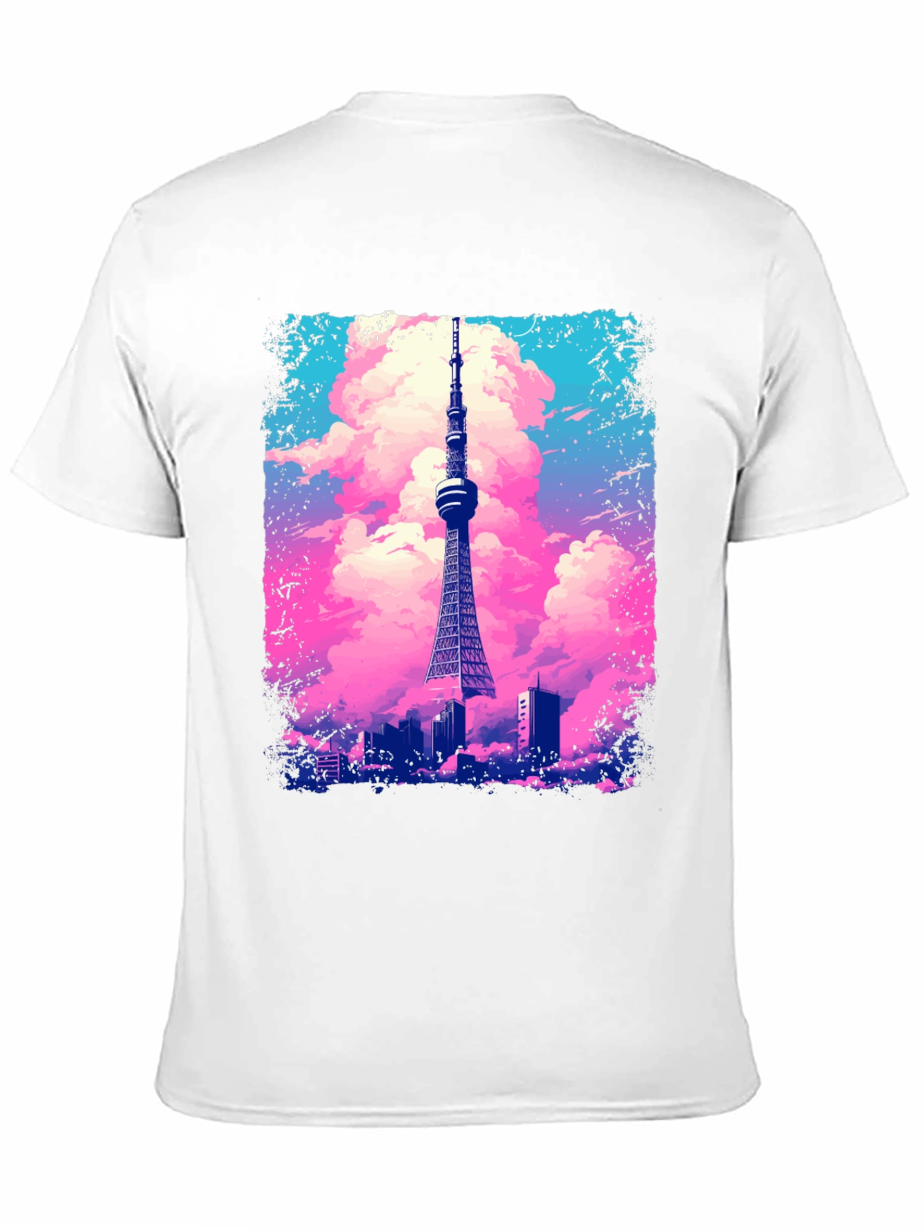 Tokyo Tower Graphic Tee - Artistic Black T-Shirt