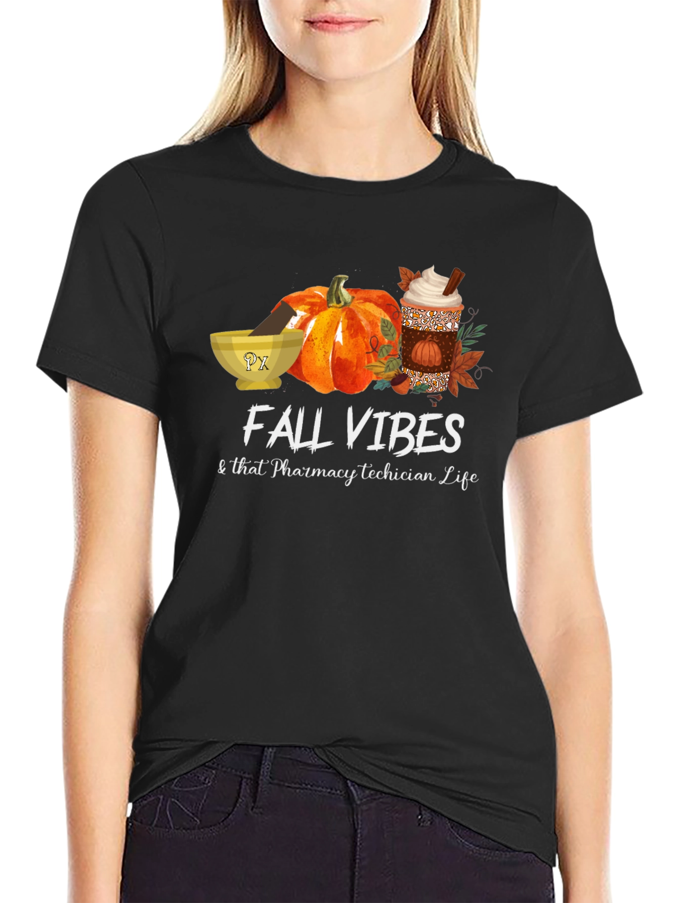 Fall Vibes Pharmacy Tech T-Shirt