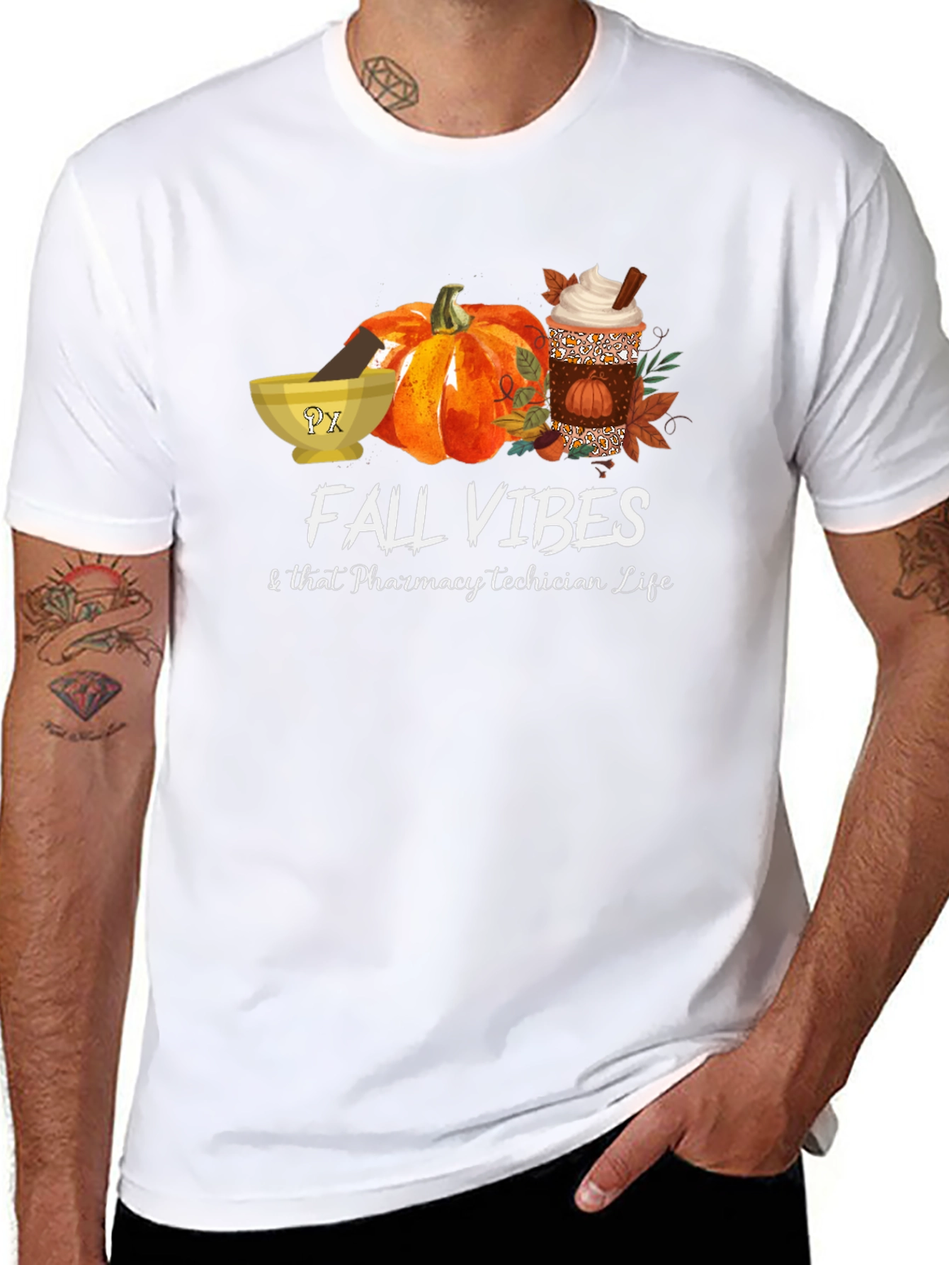 Fall Vibes Pharmacy Tech T-Shirt