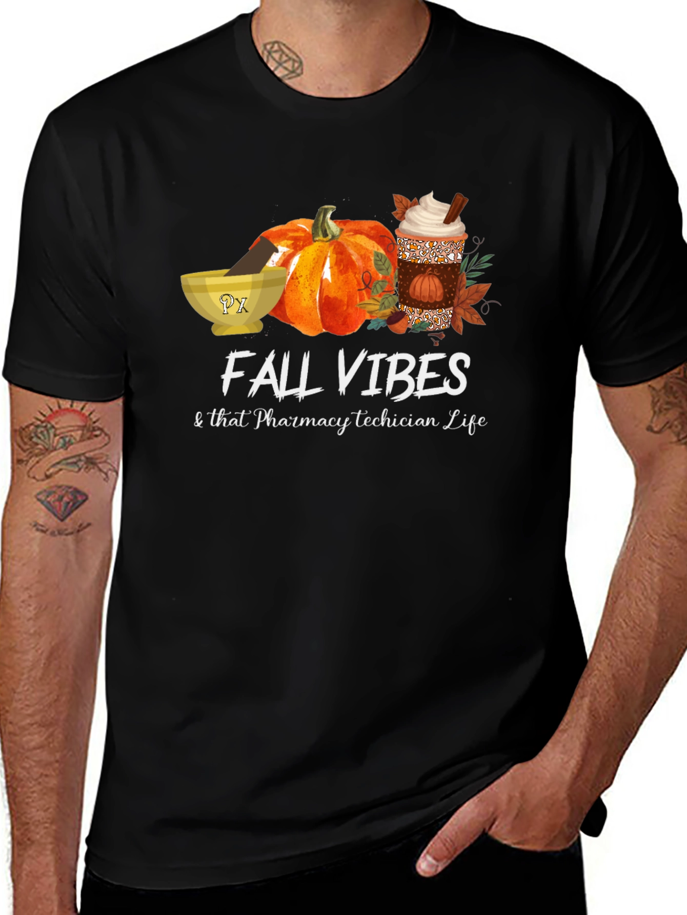 Fall Vibes Pharmacy Tech T-Shirt