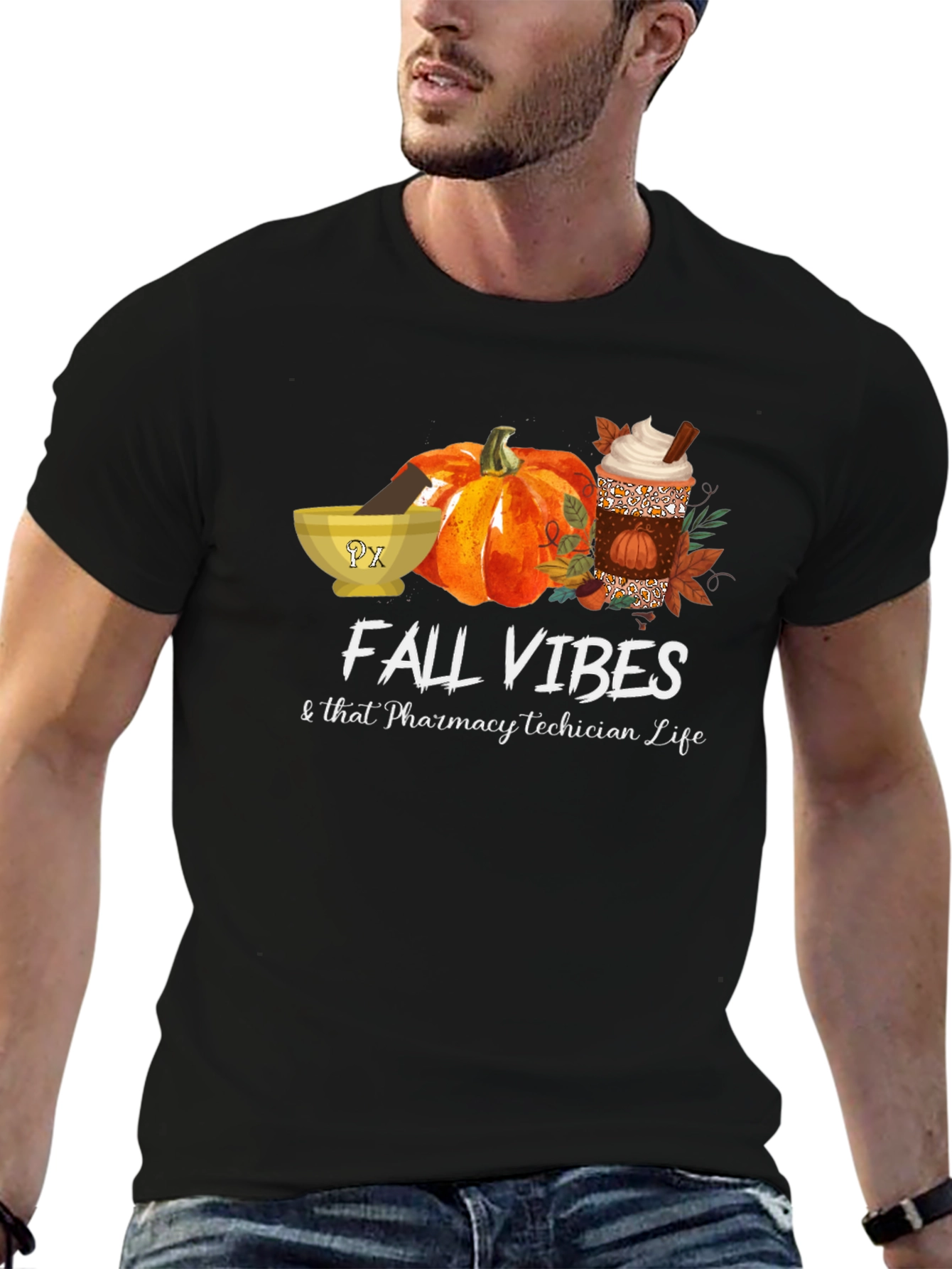 Fall Vibes Pharmacy Tech T-Shirt