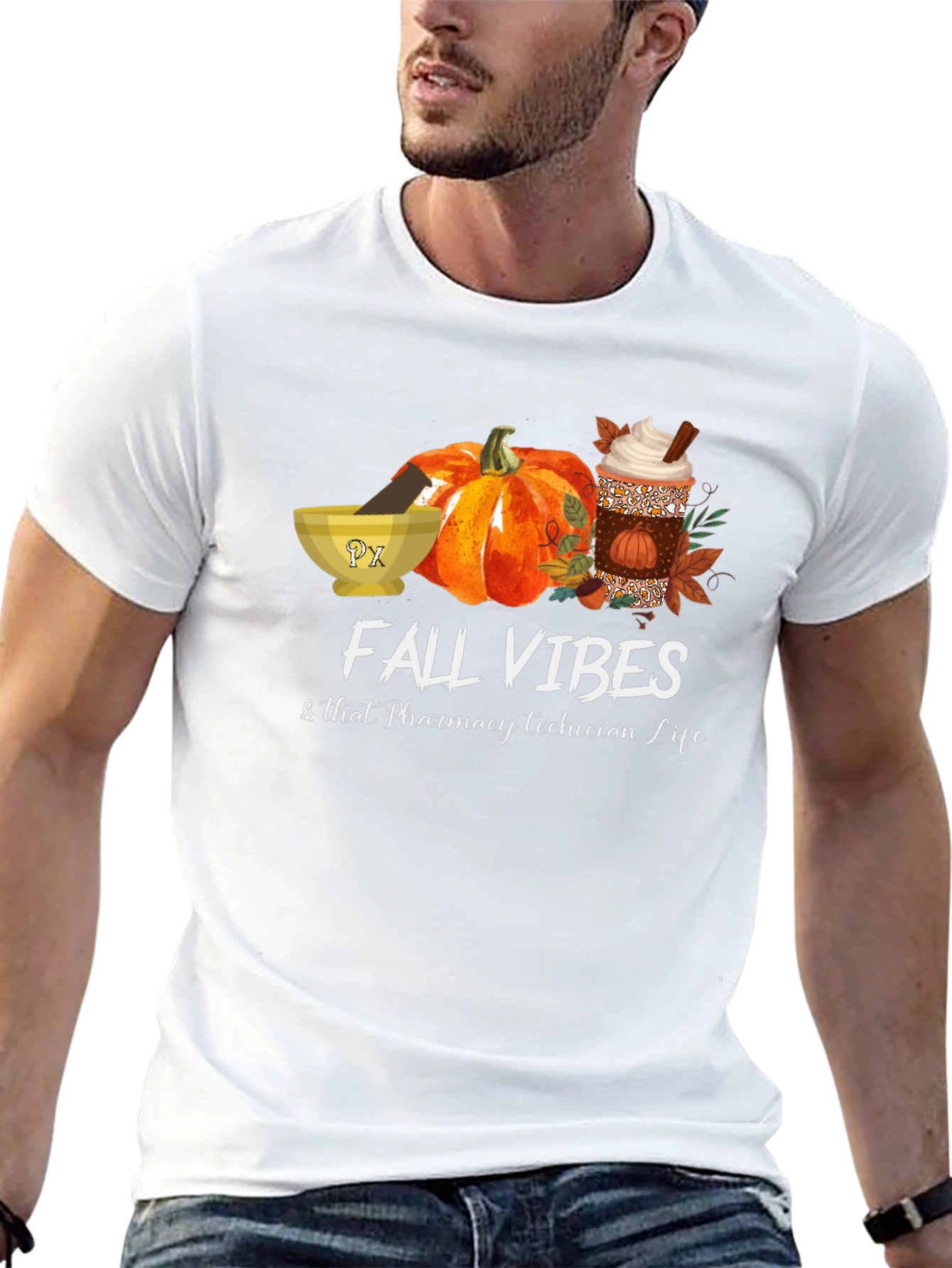 Fall Vibes Pharmacy Tech T-Shirt