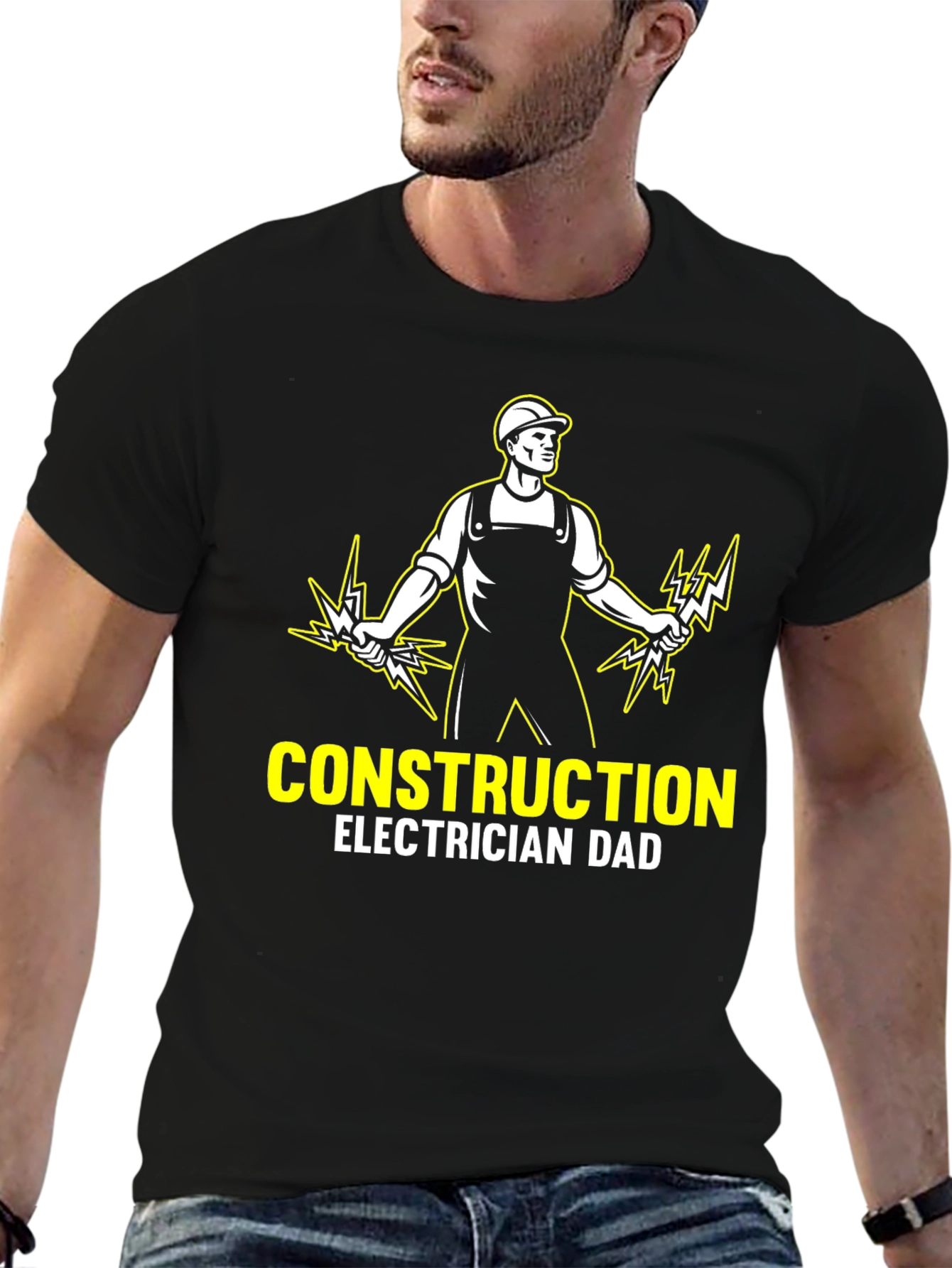 Construction Electrician Dad T-Shirt