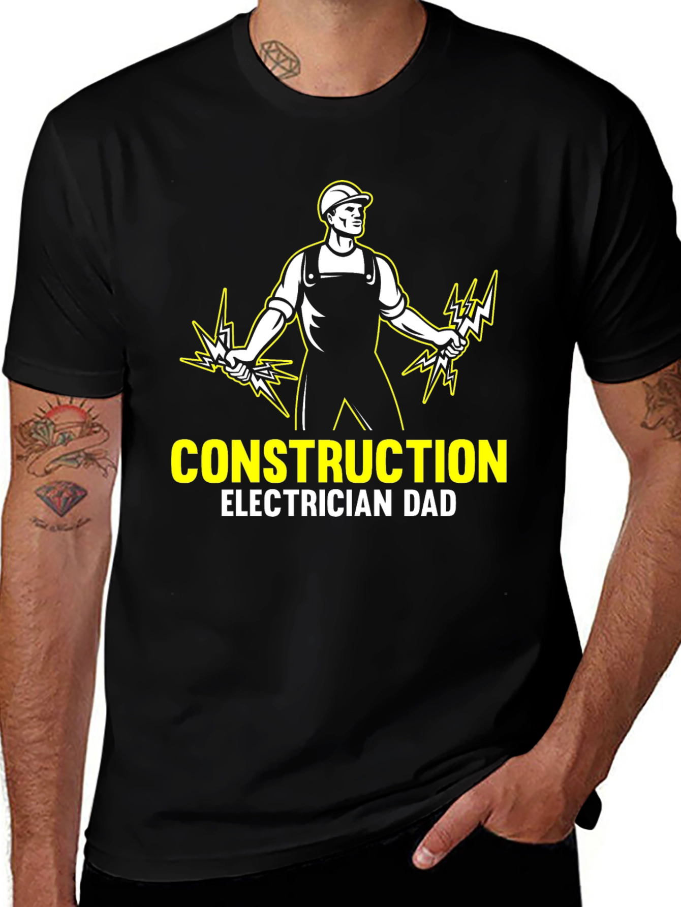 Construction Electrician Dad T-Shirt