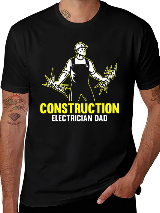 Construction Electrician Dad T-Shirt
