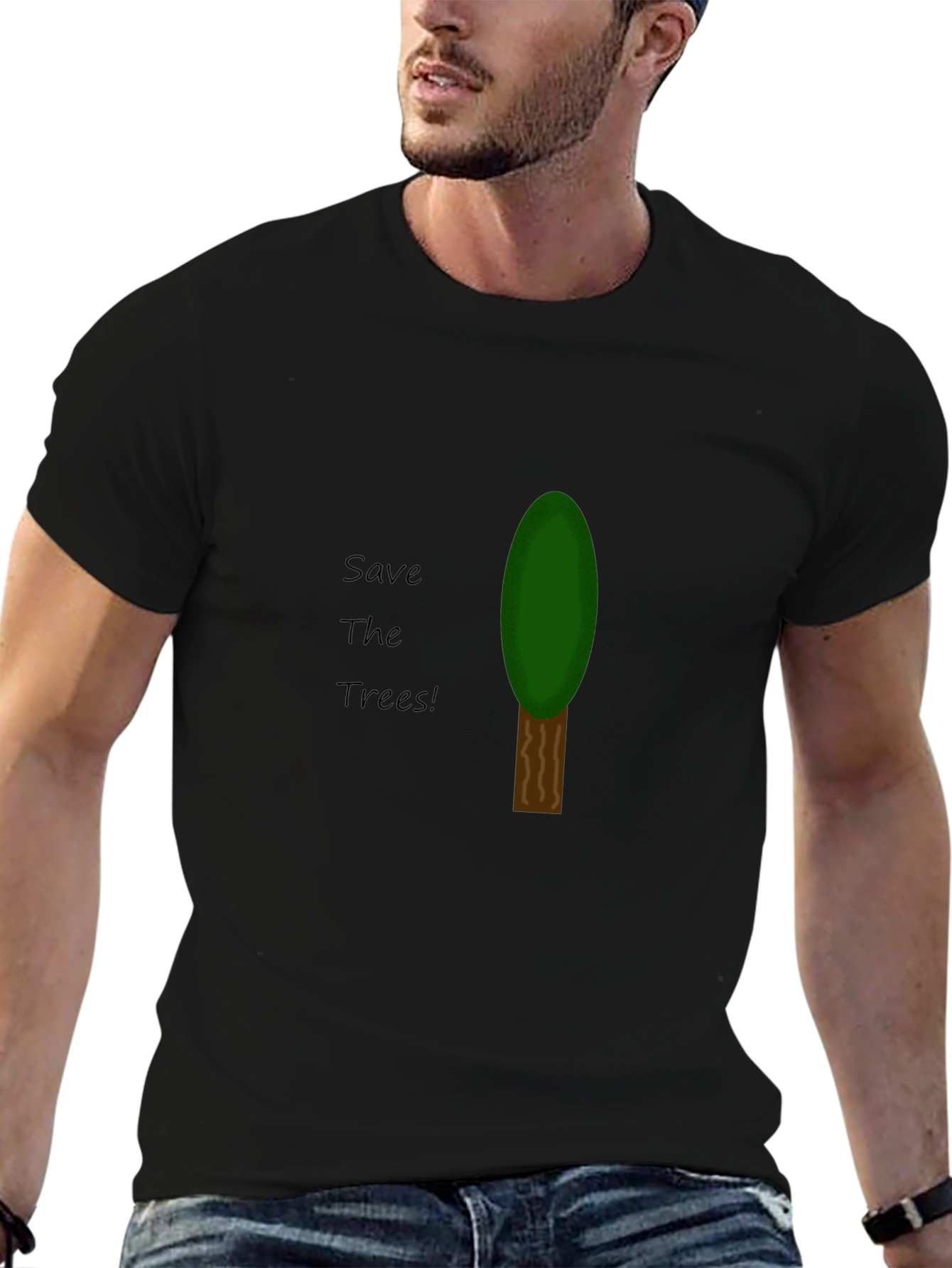 Save the Trees Graphic Tee - Earth-Friendly Design