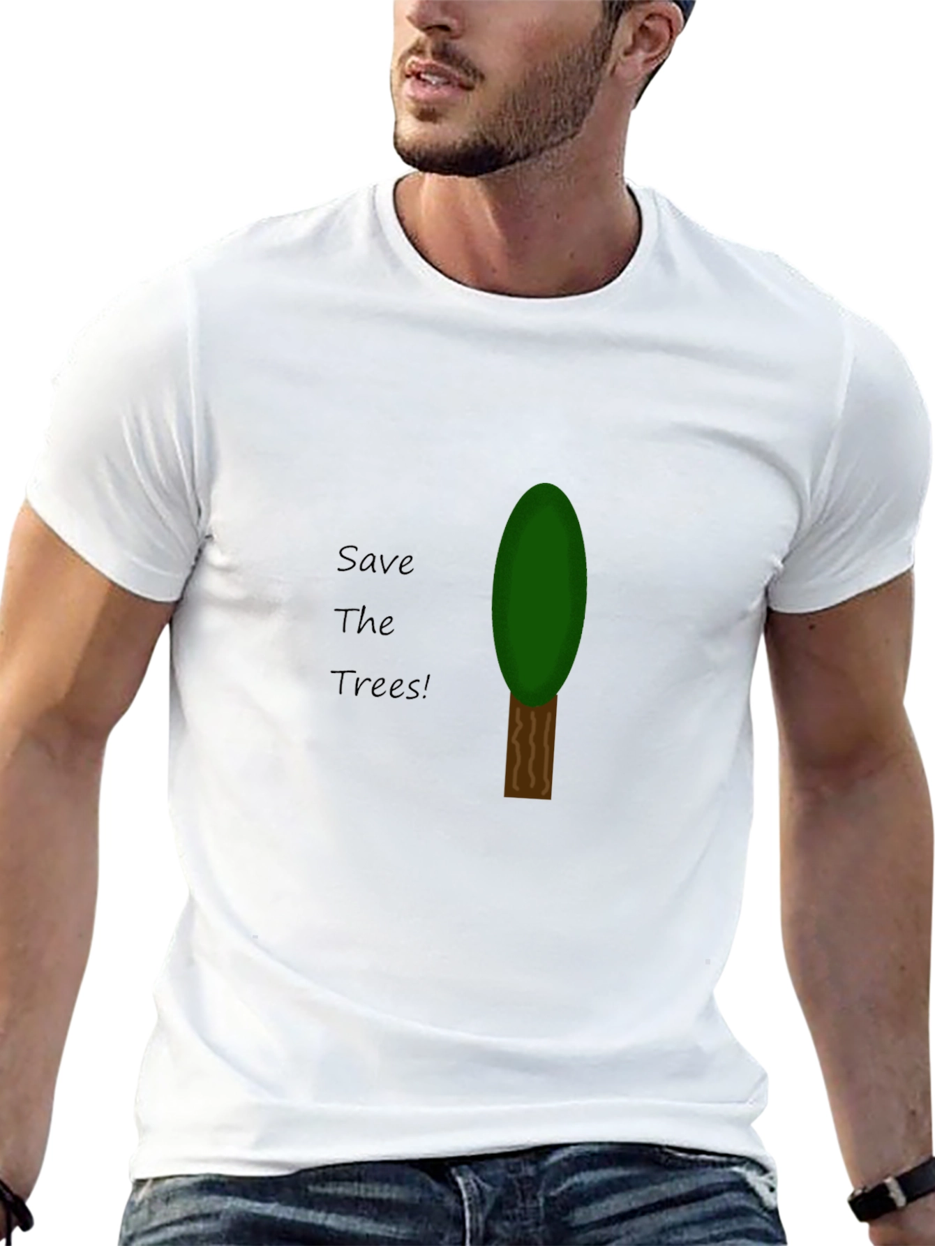 Save the Trees Graphic Tee - Earth-Friendly Design