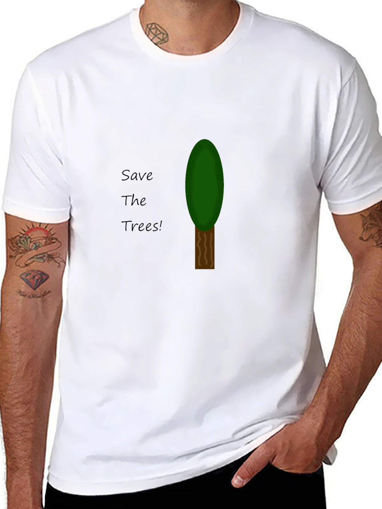 Save the Trees Graphic Tee - Earth-Friendly Design