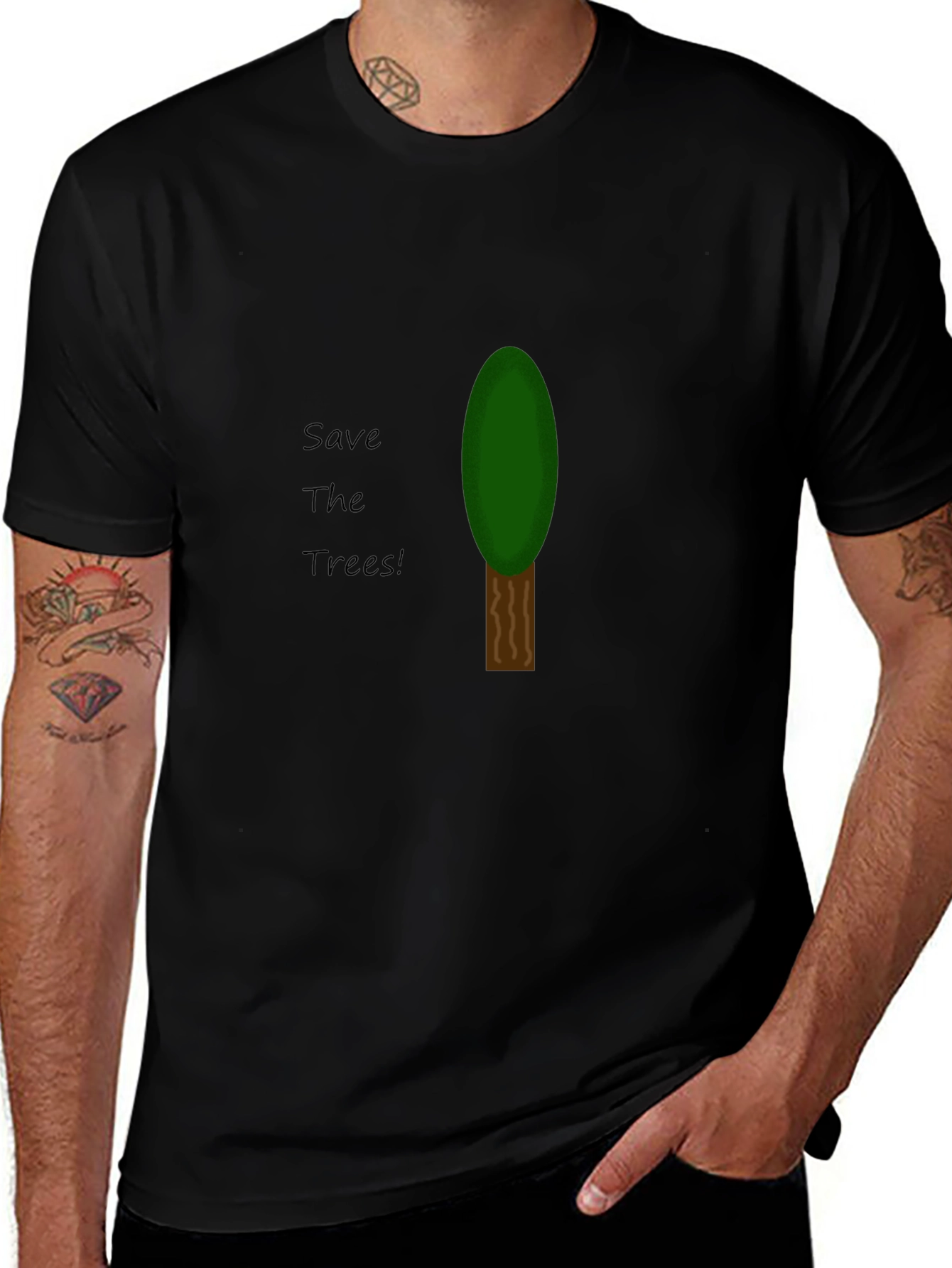 Save the Trees Graphic Tee - Earth-Friendly Design
