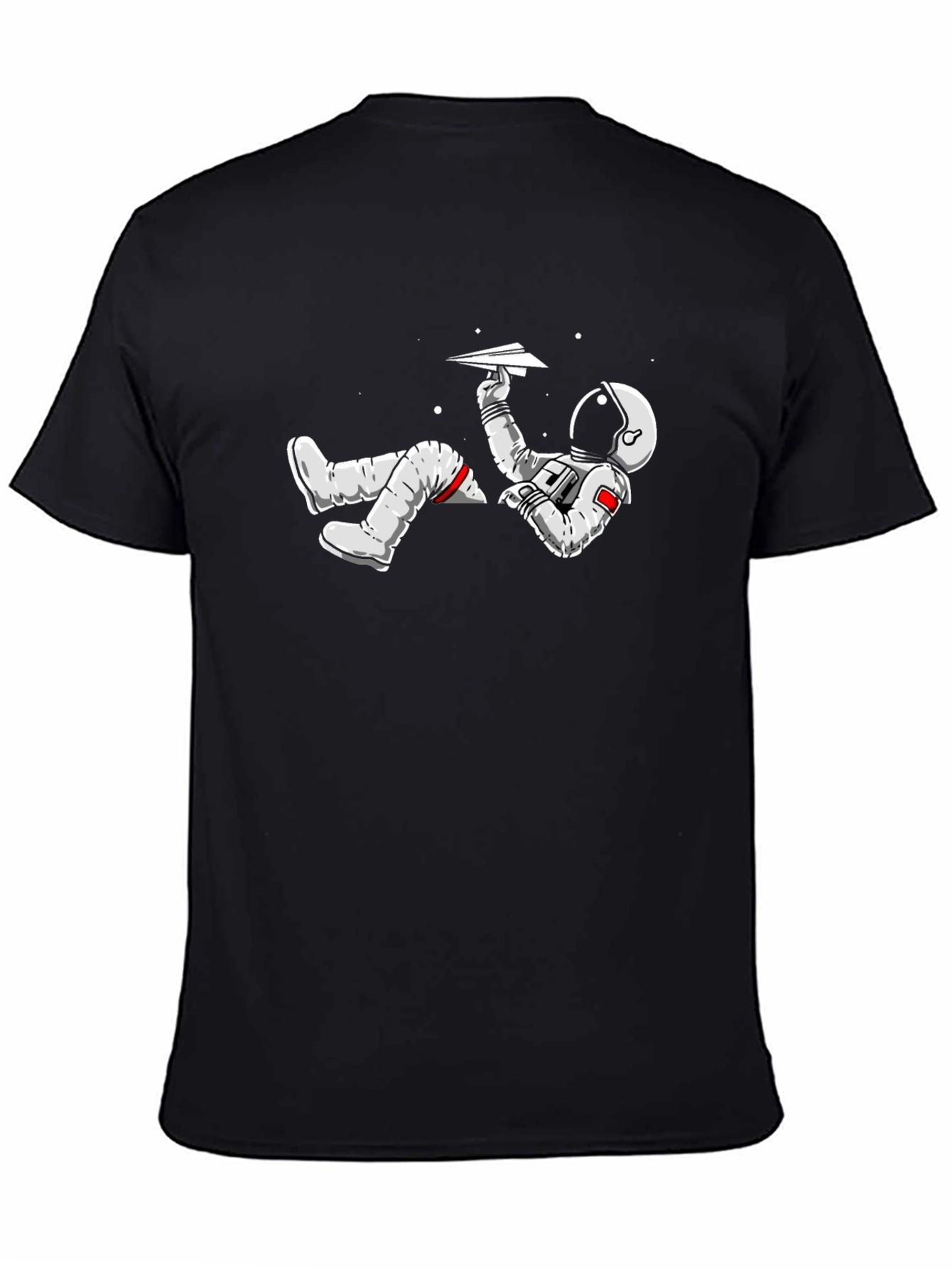 Astronaut Paper Airplane Graphic T-Shirt