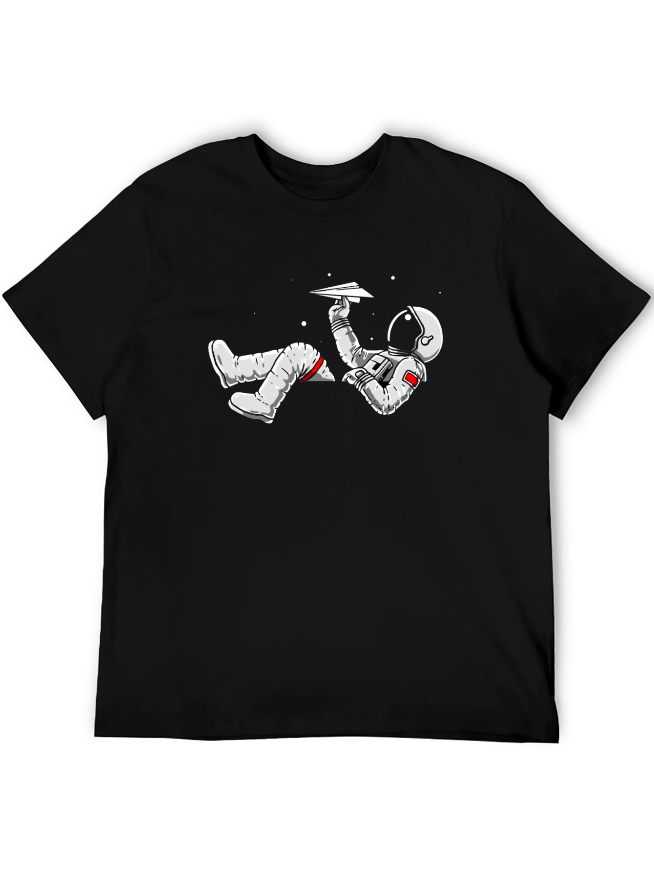 Astronaut Paper Airplane Graphic T-Shirt