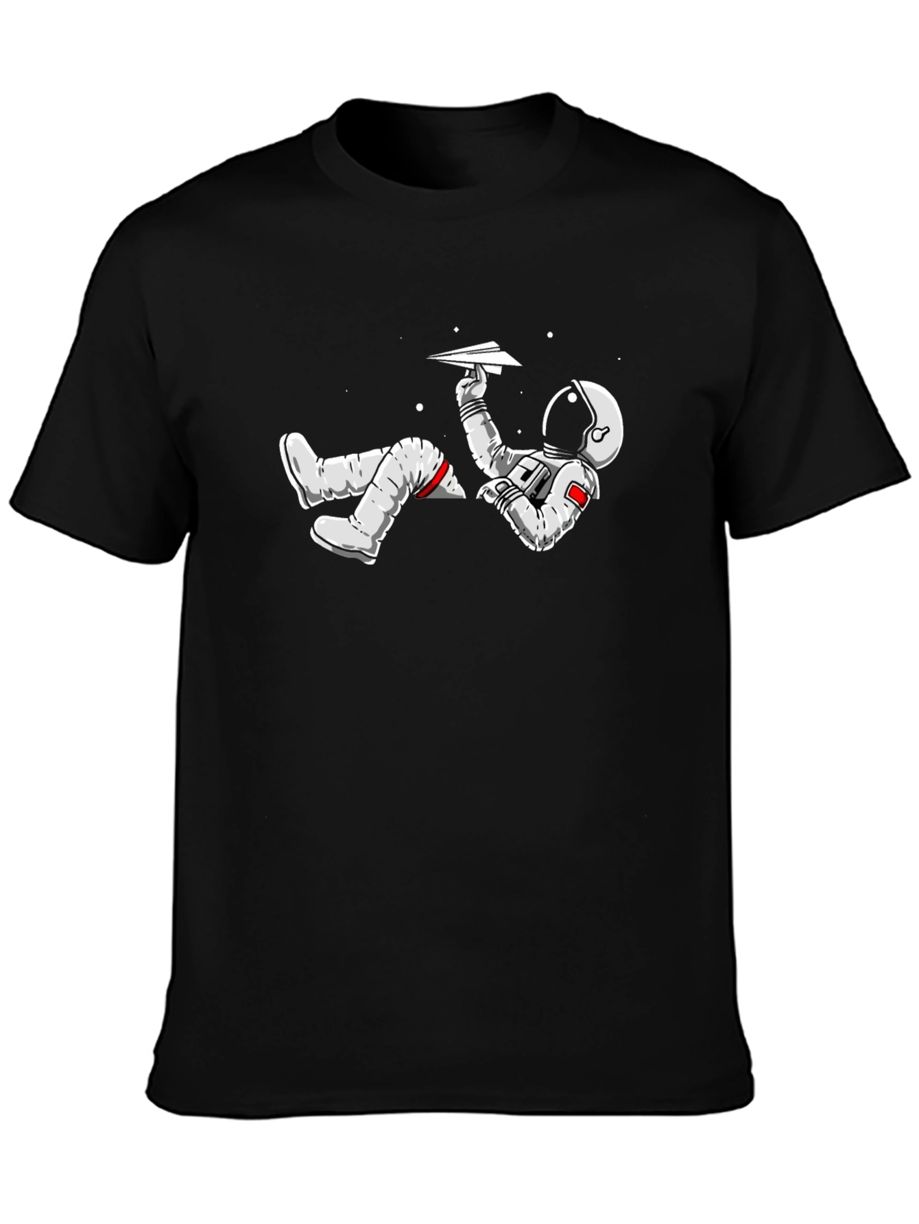 Astronaut Paper Airplane Graphic T-Shirt