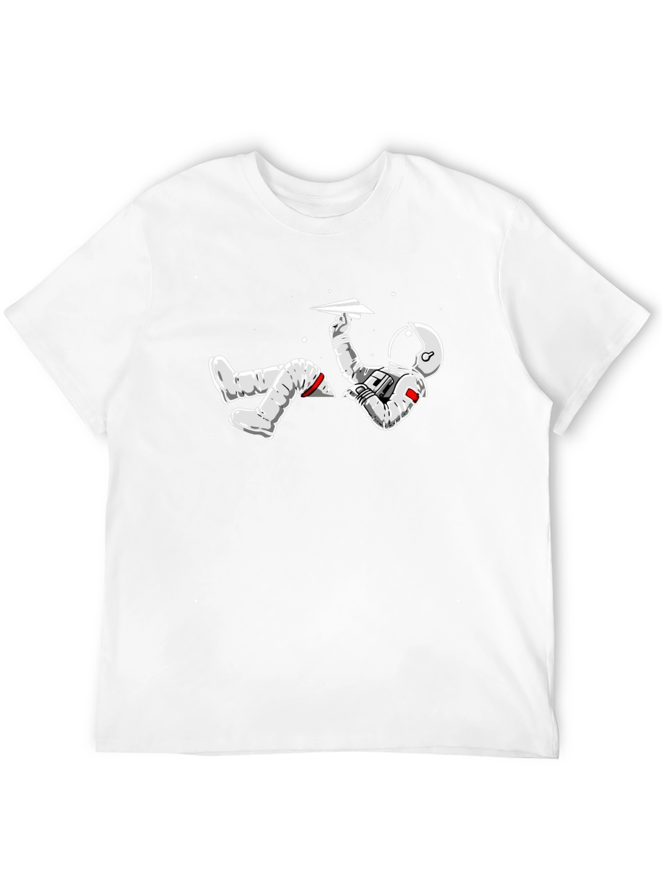 Astronaut Paper Airplane Graphic T-Shirt