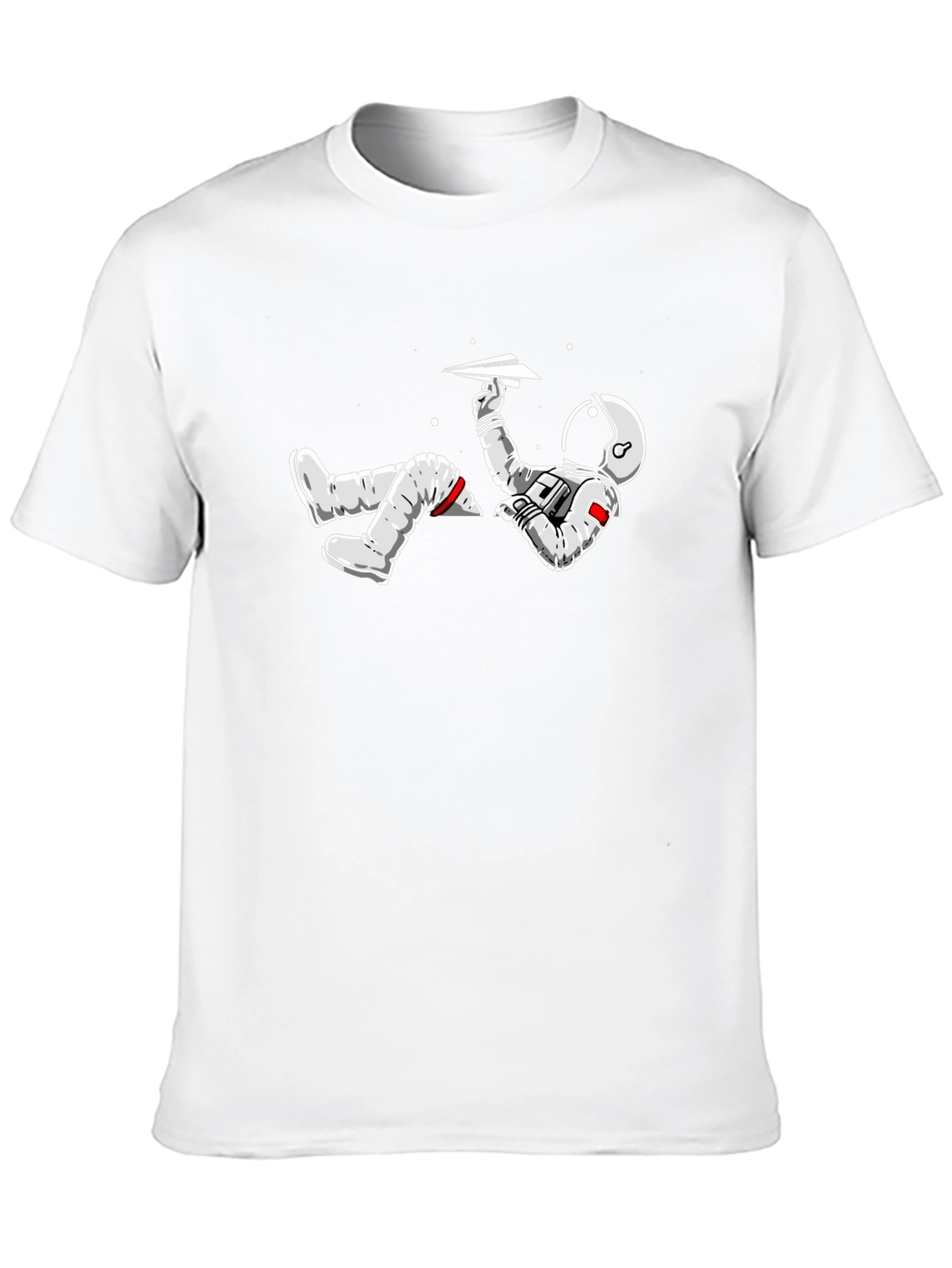 Astronaut Paper Airplane Graphic T-Shirt