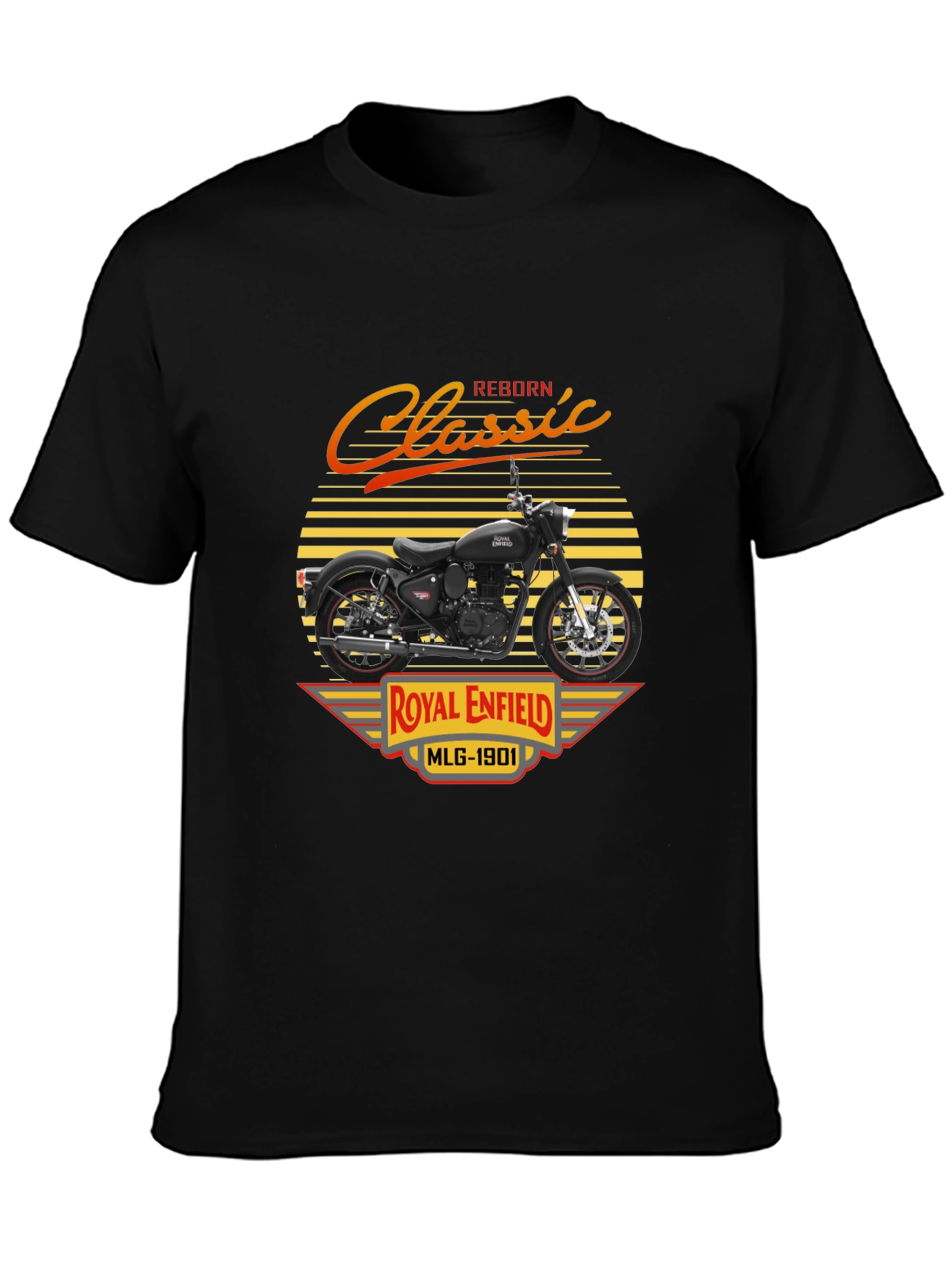 Royal Enfield Classic Reborn Black T-Shirt